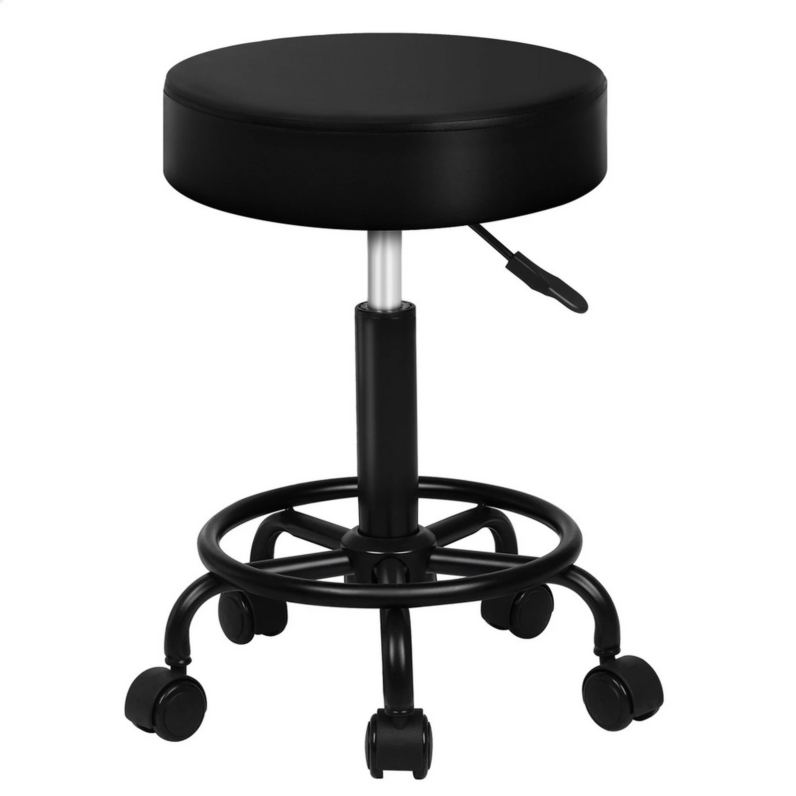 1 Alfordson Salon Stool Round Swivel Barber Hair Dress Chair Gas Lift - Black, 1 of 7