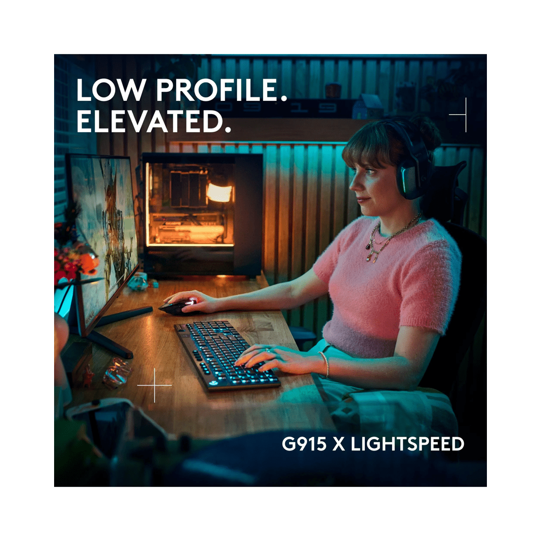 4 LOGITECH G915 X LIGHTSPEED Low-Profile Wireless Gaming Keyboard
 - black, 4 of 10