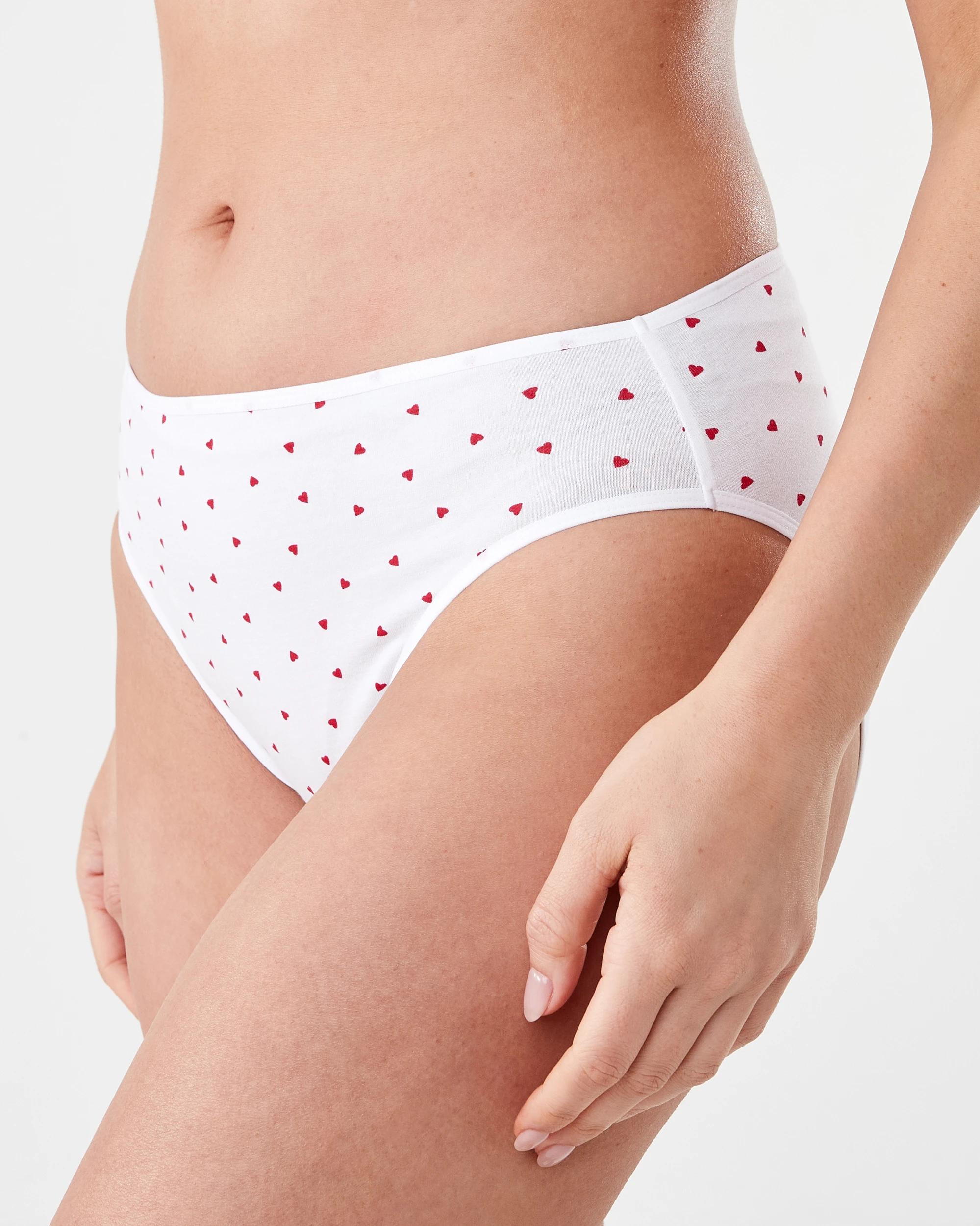 8 5 Pack Cotton Stretch Hi-Cut Briefs Mini Heart, 8 of 10