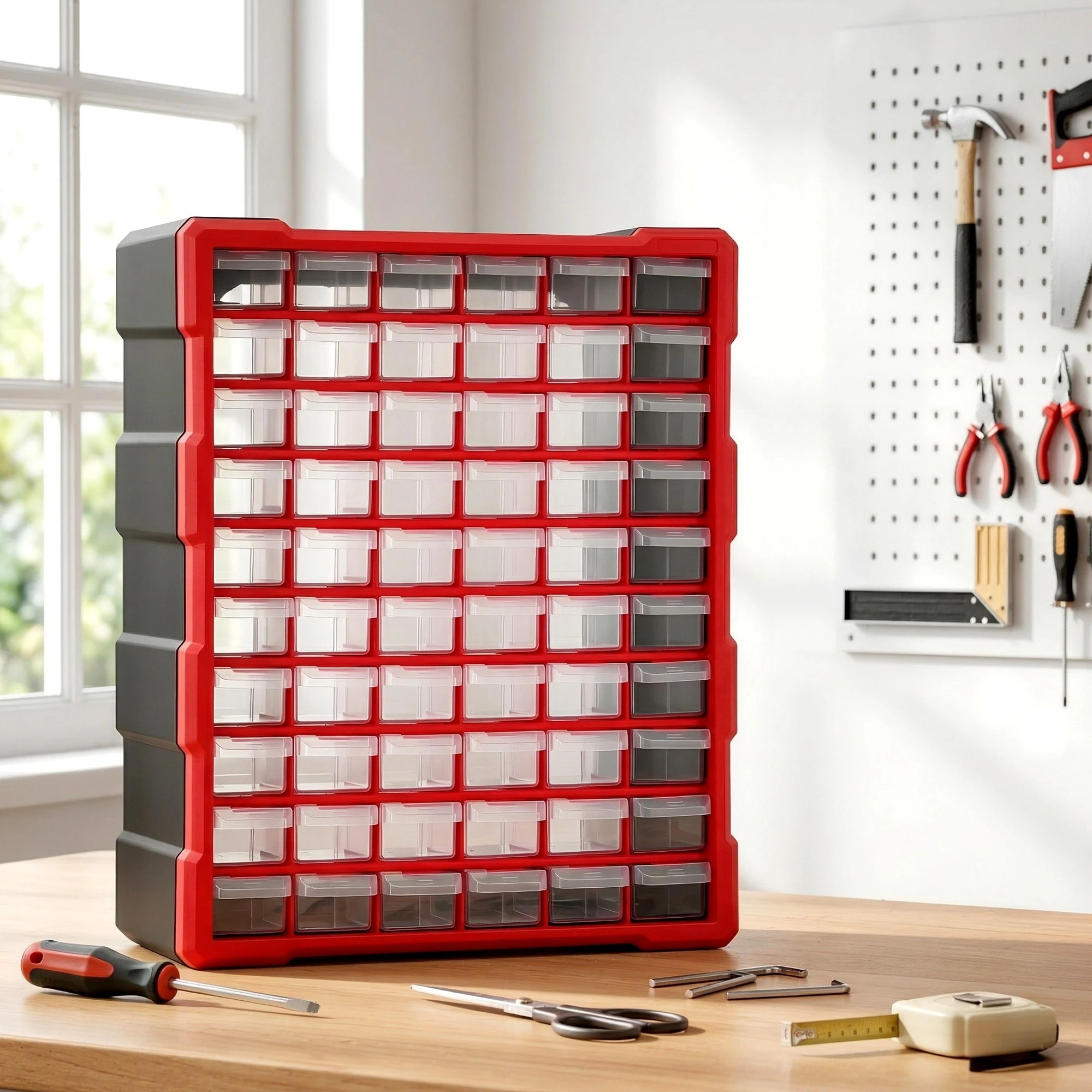 9 Giantz 60-Drawer Tool Storage Cabinet, Anti-Drop Hardware Organizer Storage Box - Multi, 9 of 9