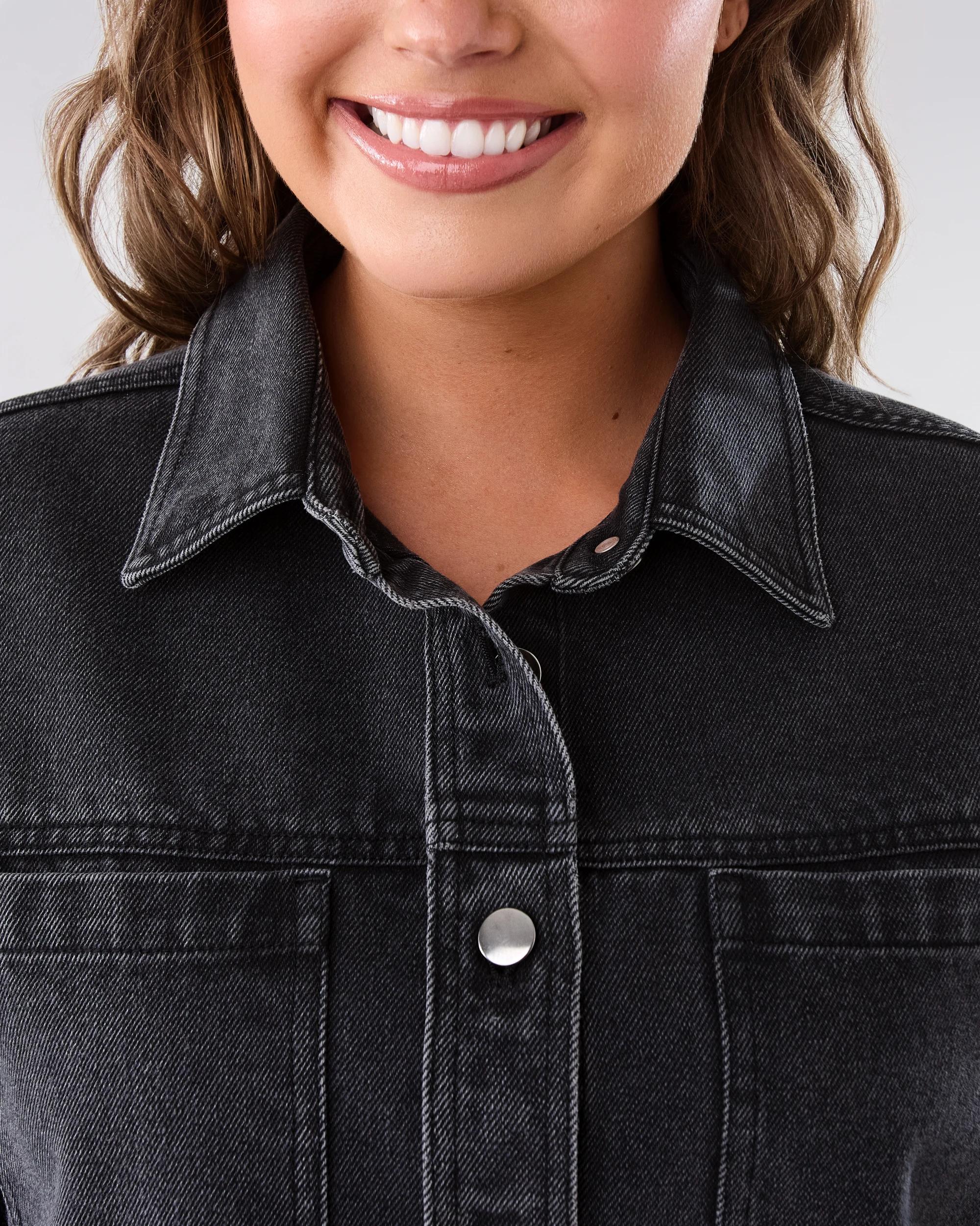 5 Long Sleeve Denim Shirt Black Wash, 5 of 8