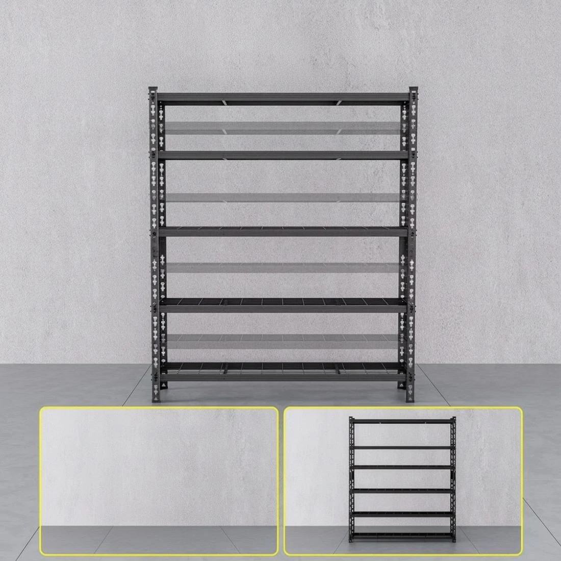 5 5 x 1.8M Giantz Garage Shelving Warehouse Rack - Black, 5 of 6