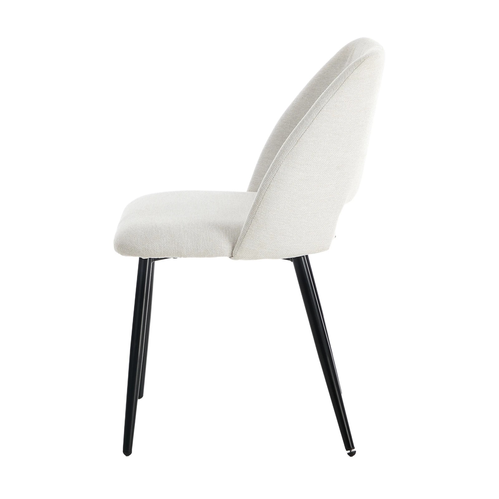 8 Oikiture 2x Dining Chair Accent Chairs Linen Fabric - Beige, 8 of 9