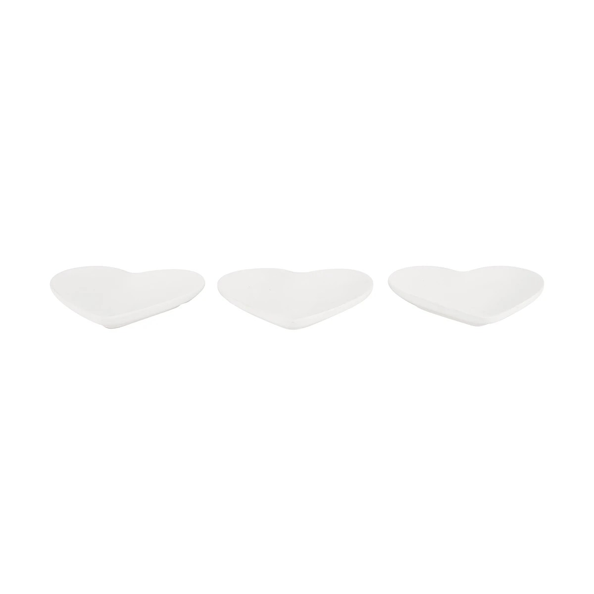 1 3 Pack DIY Ceramic Heart Trinket Trays, 1 of 6