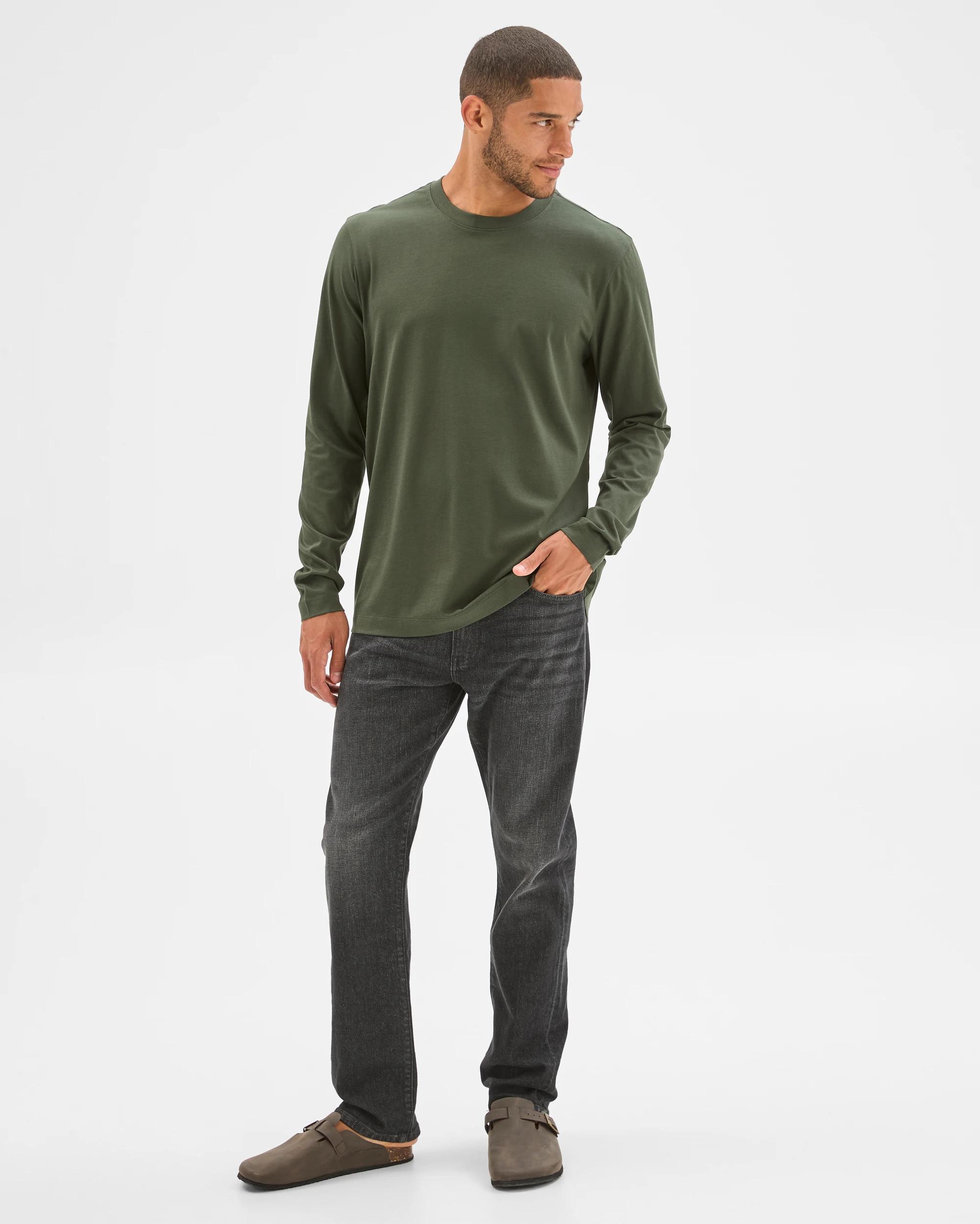 3 Target Australian Cotton Long Sleeve T-Shirt WINTER GREEN, 3 of 6