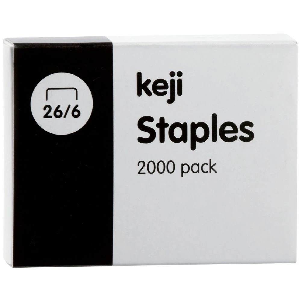 1 Keji 26/6 Staples 2000 Pack, 1 of 3