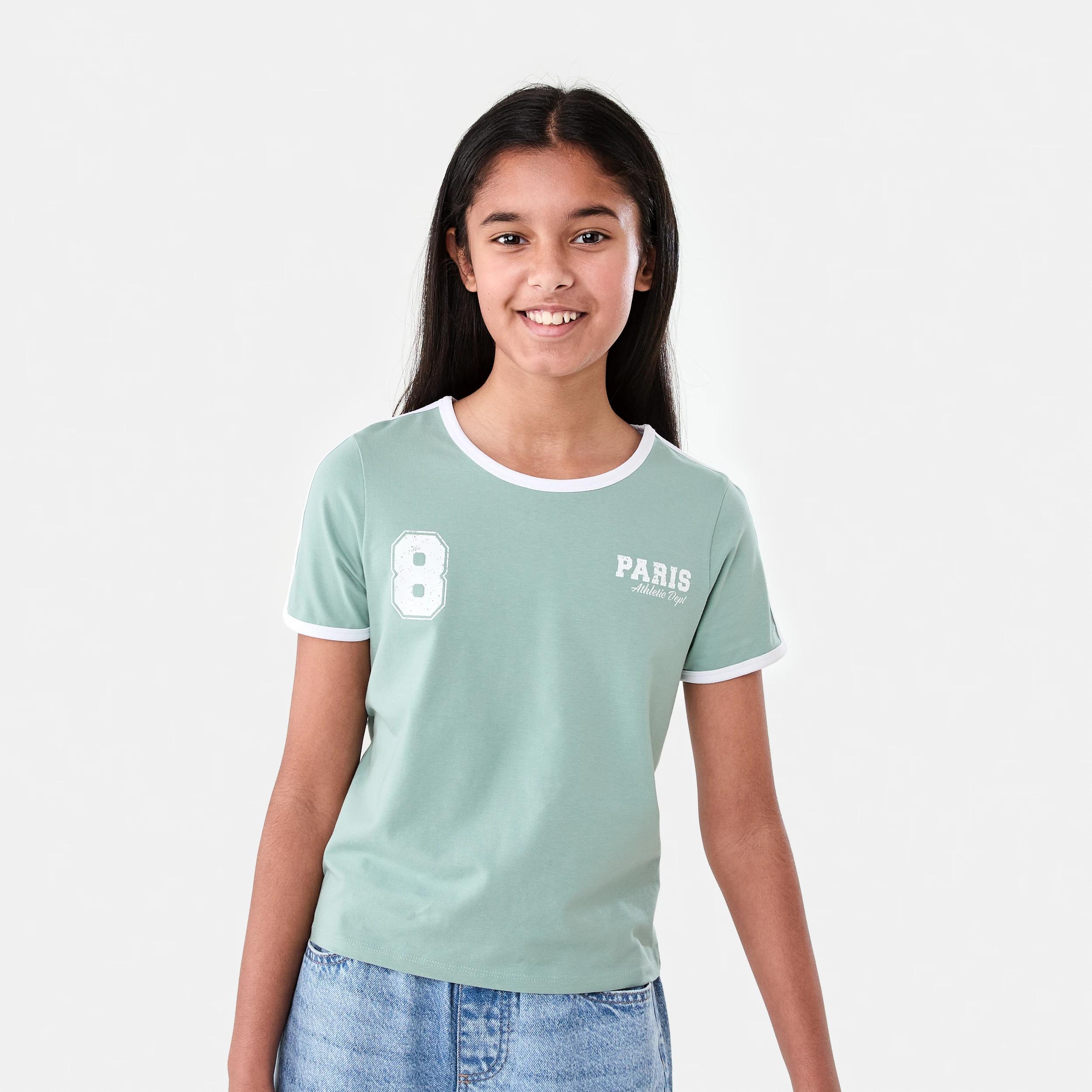 1 Short Sleeve Ringer T-shirt PARIS ATHLETIC DEPT GREEN, 1 of 7