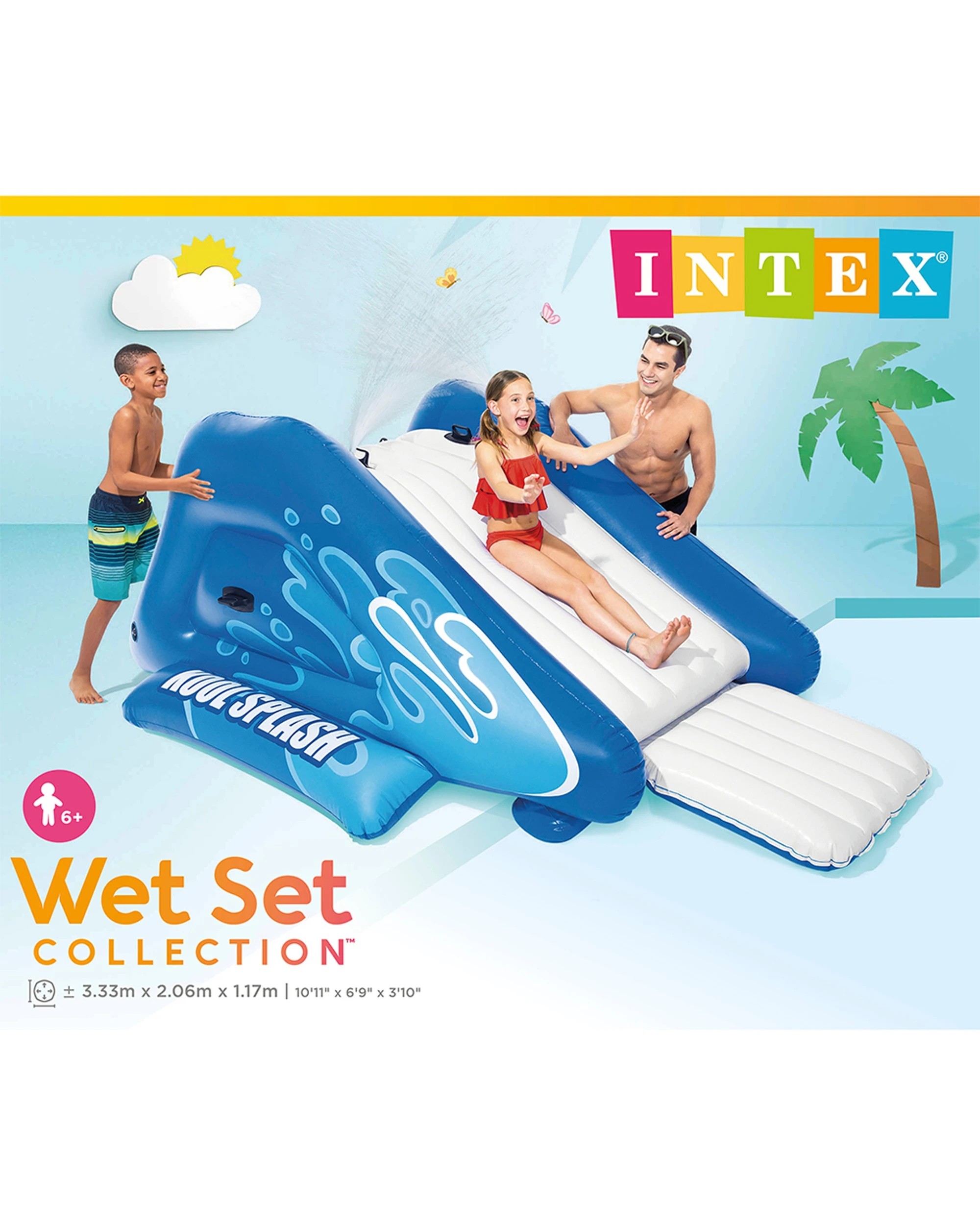 5 Intex Kool Splash 10ft 11in Inflatable Water Slide For In-Ground Pool 6+ - Blue, 5 of 5