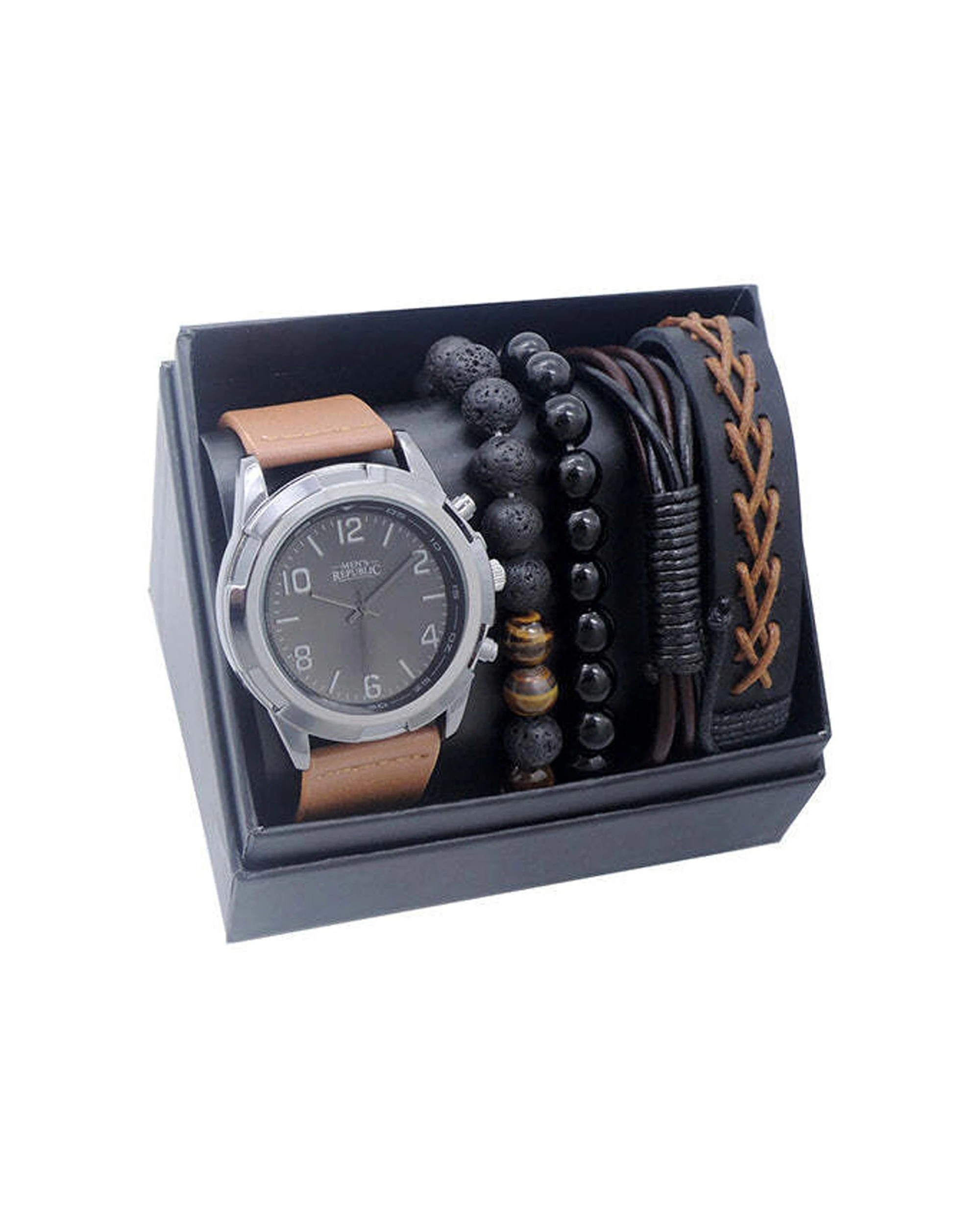 1 Mens Republic Watch Set With 4 Bracelets Bands - Multi, 1 of 6