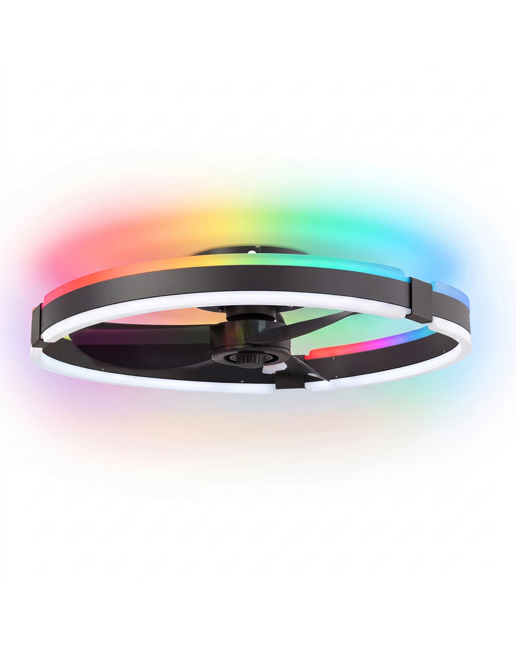 2 Yopower Smart RGB Ceiling Fan with Light, 50CM DC Motor Fan with 6 Speeds - Black, 2 of 6