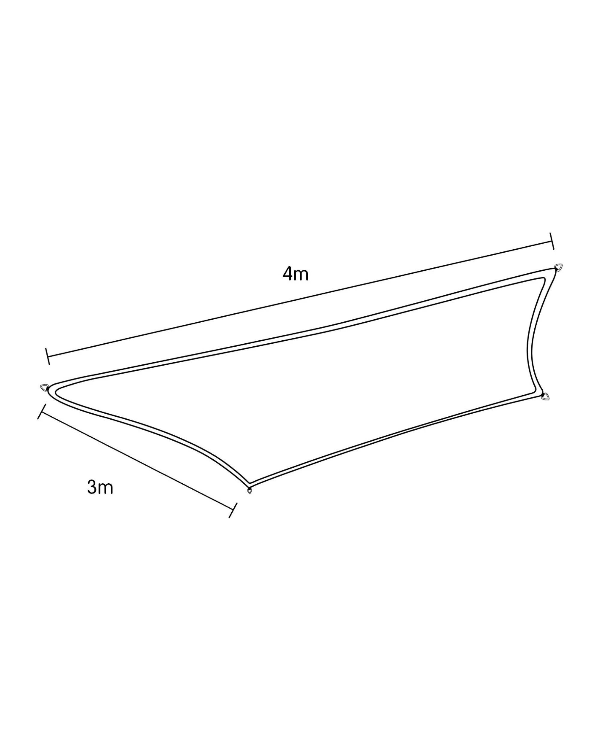 3 Wallaroo 3m x 4m Rectangular Shade Sail - Yellow, 3 of 7