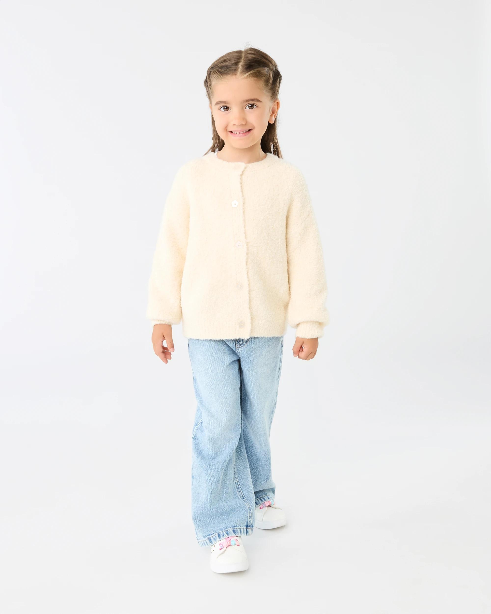 7 Boucle Cardigan Butter Bge, 7 of 8