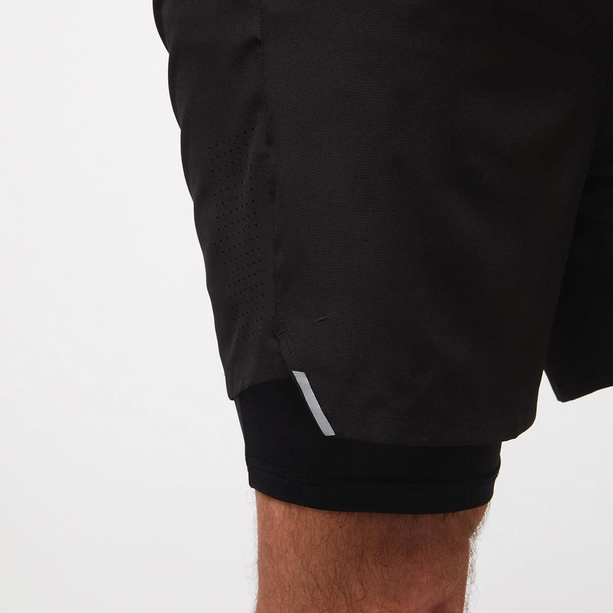 6 Active Mens Dual Layer Shorts Black, 6 of 8