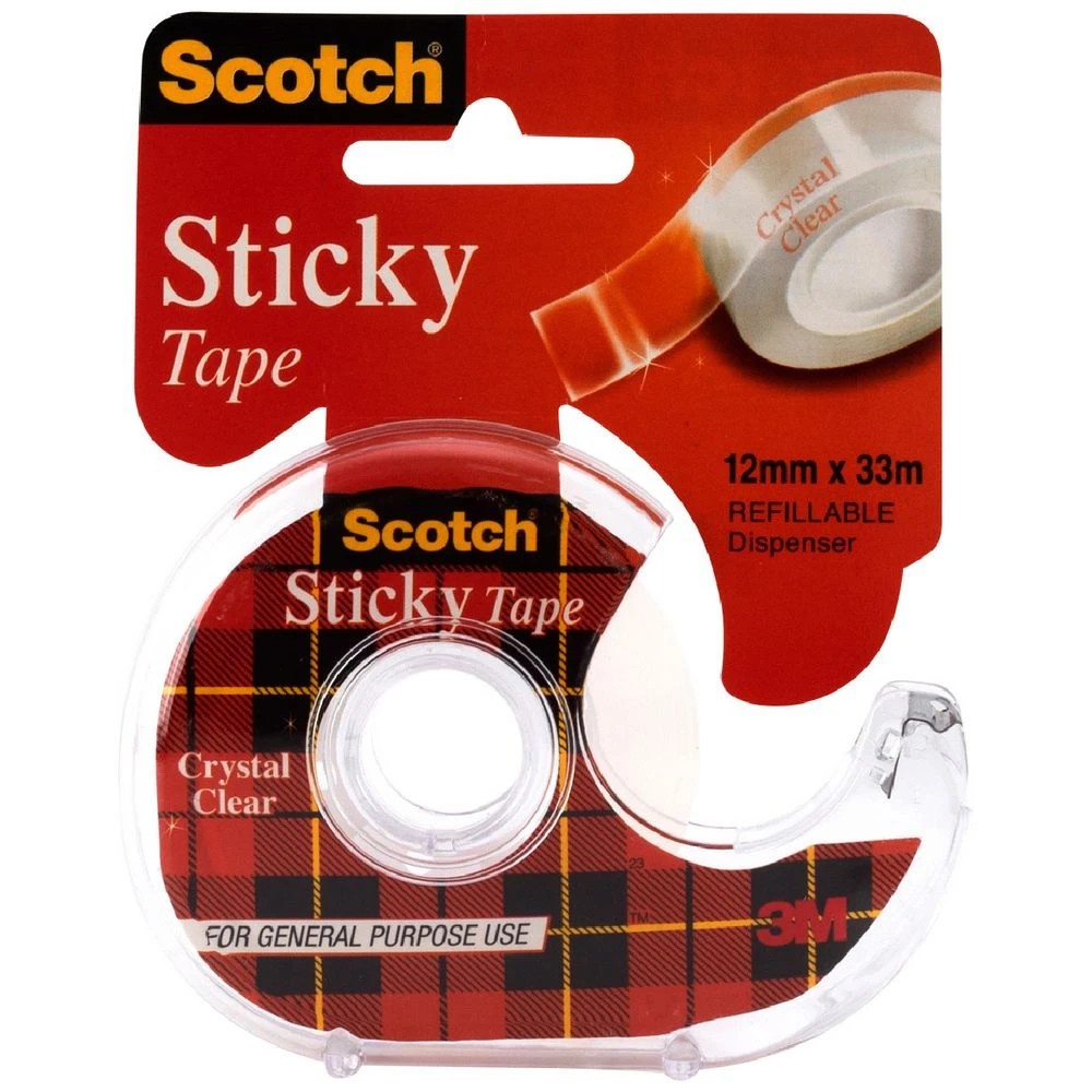 1 Scotch Sticky Tape 12mm x 33m with Dispenser, 1 of 6