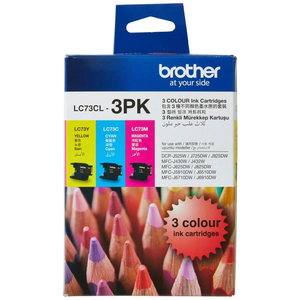 1 Brother LC 73 Ink Cartridges 3 Colour Value Pack, 1 of 1