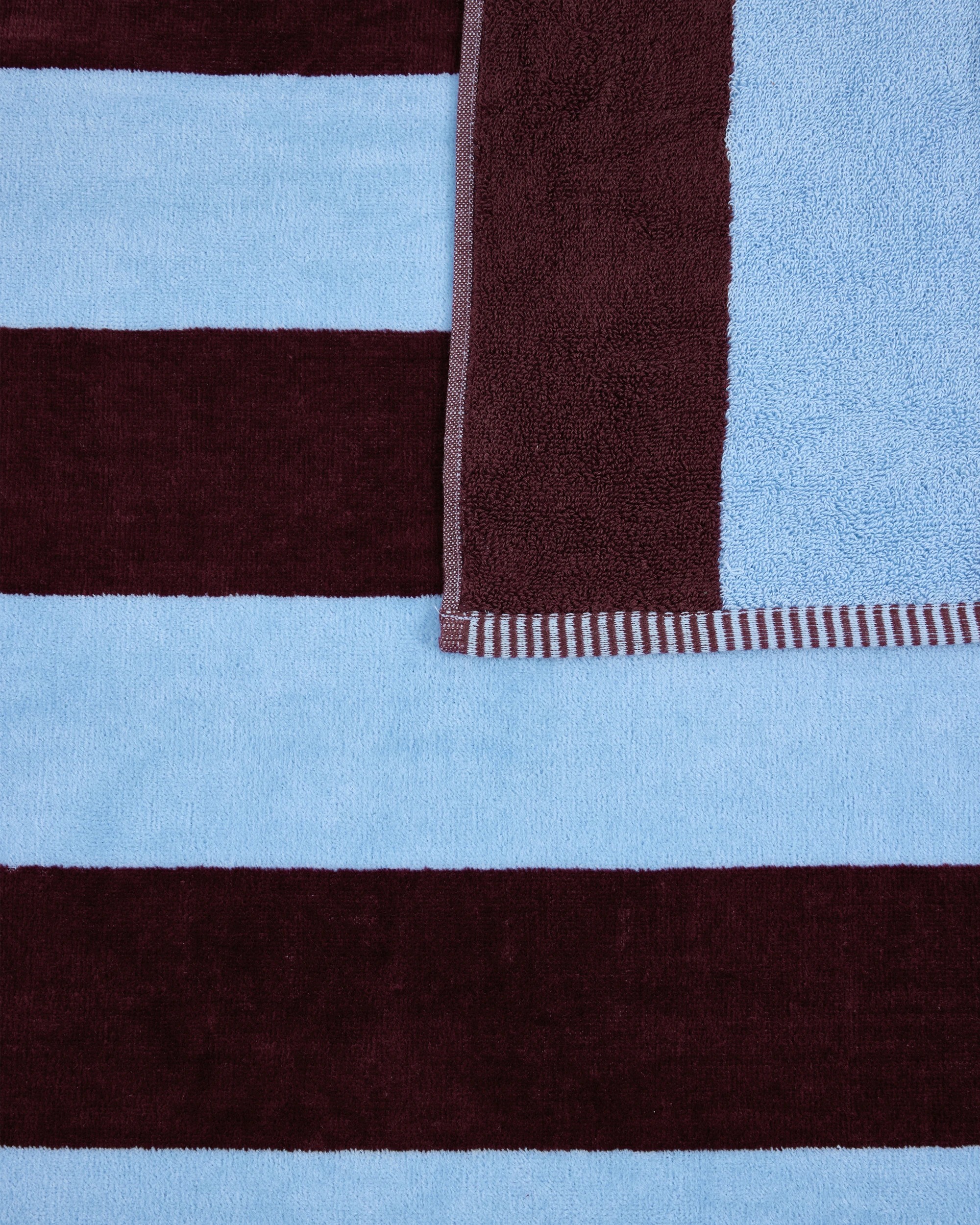 5 Cotton Striped Beach Blanket - Blue, 5 of 6