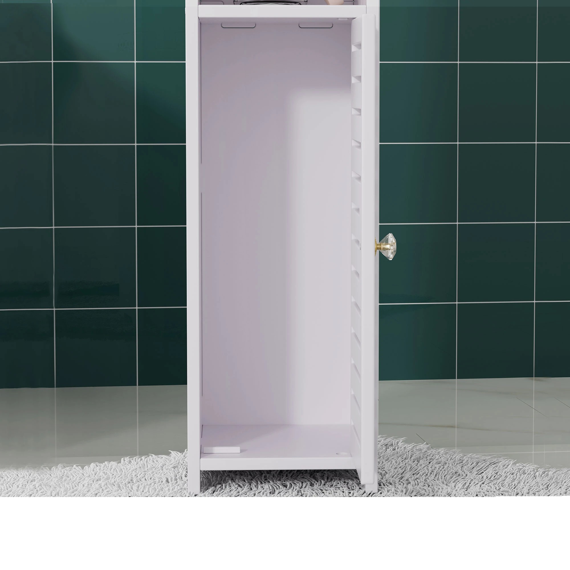 6 Artiss 2X Bathroom Cabinet Toilet Roll Holder - White, 6 of 8