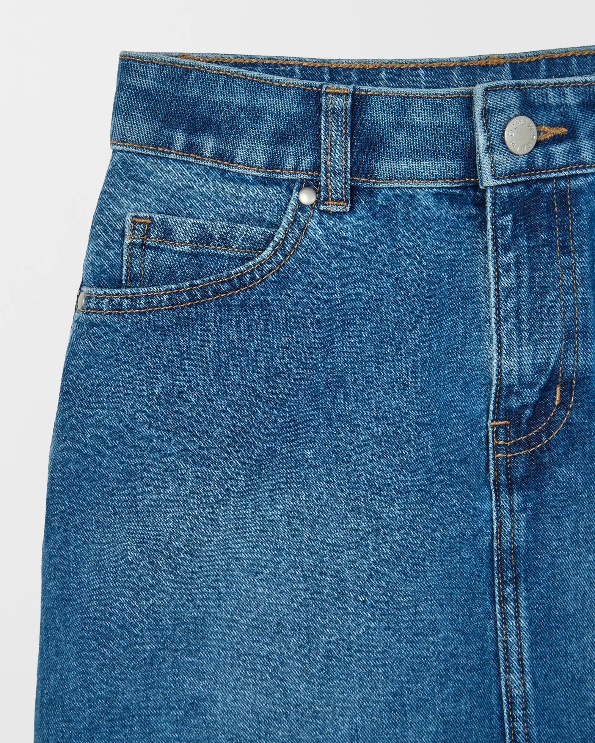 7 Target Kids Heart Pocket Denim Skirt MID BLUE, 7 of 7