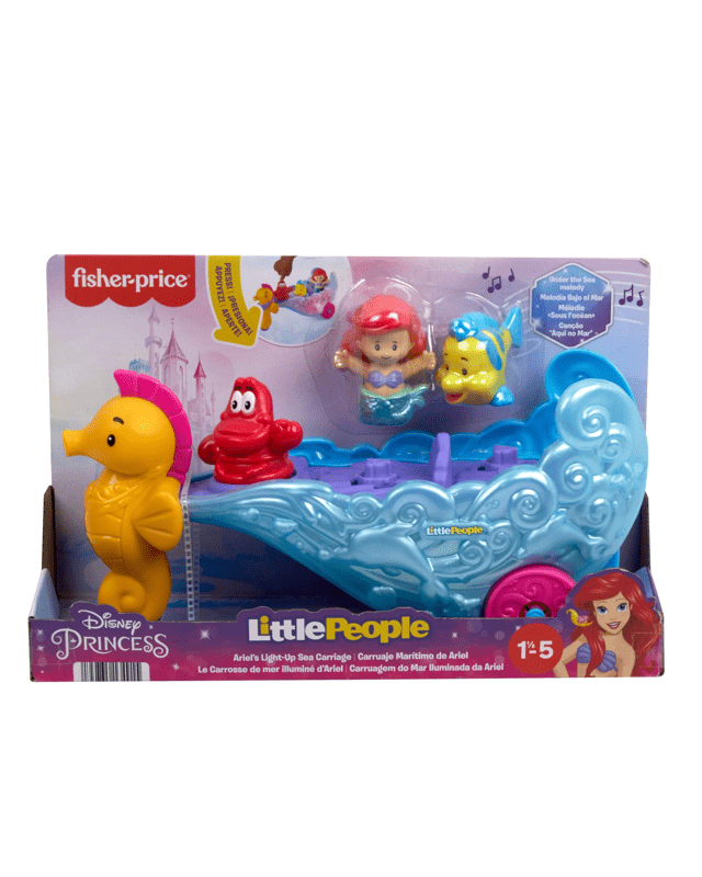 Little People Disney Princess Ariels Light - Up Sea Carriage - M