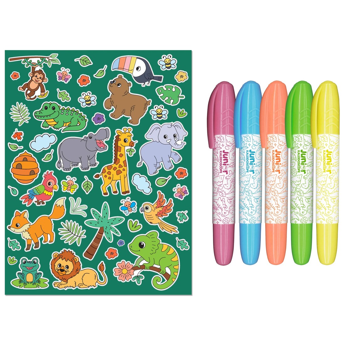 3 Junior Kaleidoscope Colouring Kit: Jungle Fun - Book, 3 of 5