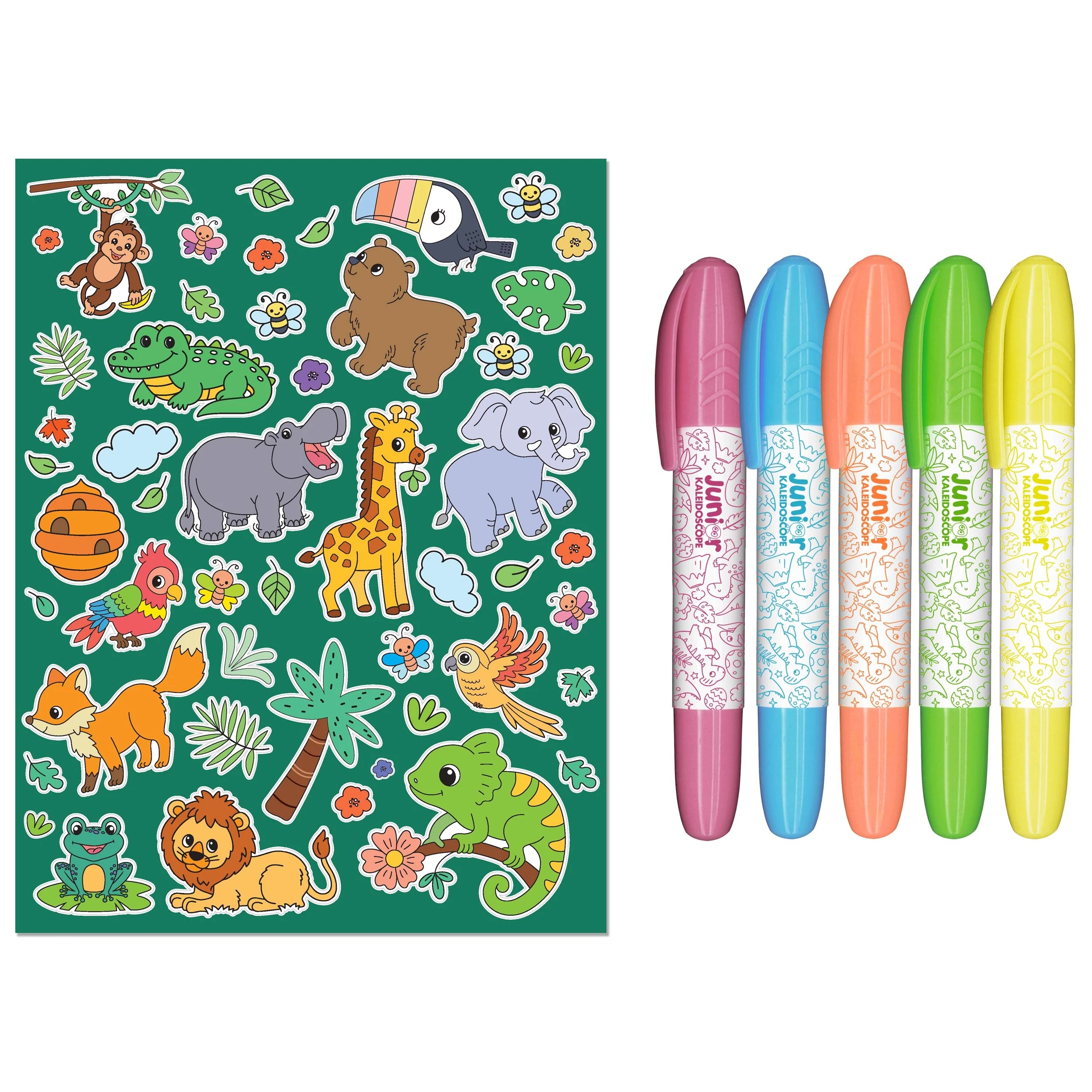 3 Junior Kaleidoscope Colouring Kit: Jungle Fun - Book, 3 of 5