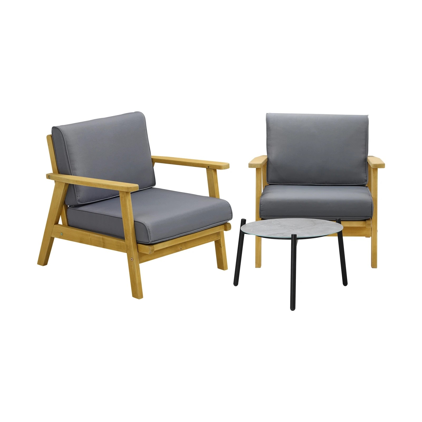 4 Livsip 3pcs Outdoor Lounge Set Patio Furniture Setting 50cm Coffee Side Table
 - Multi, 4 of 10