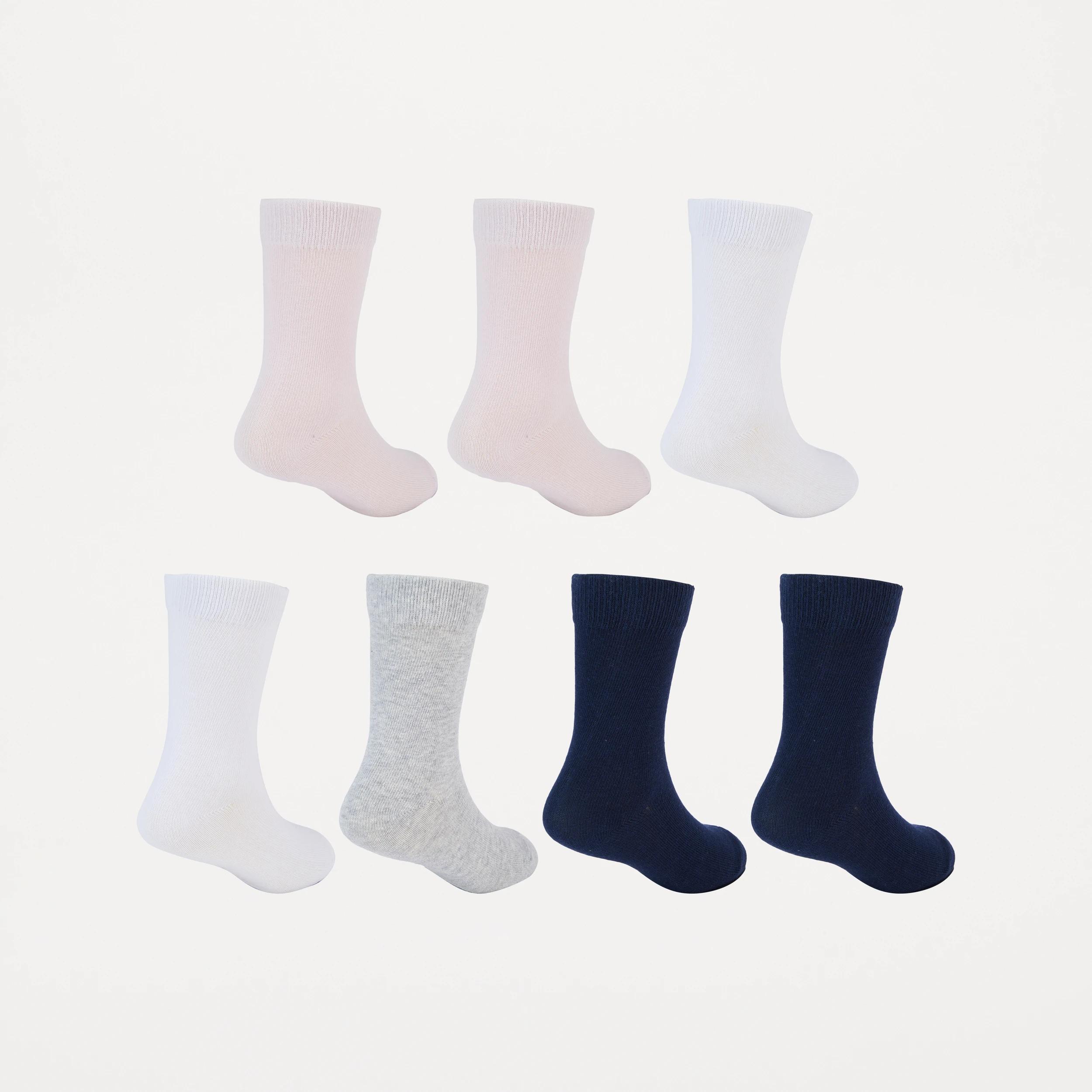 2 7 Pack Crew Socks Pnk Pack, 2 of 4
