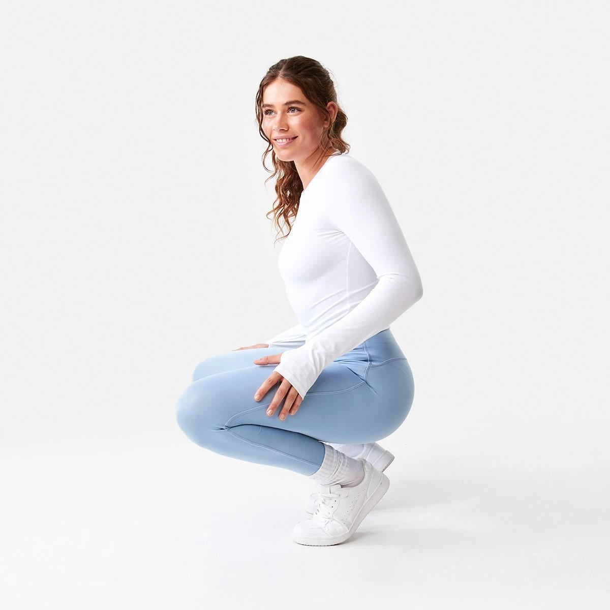 4 Active Womens Long Sleeve Ultrasoft Top WHITE, 4 of 9
