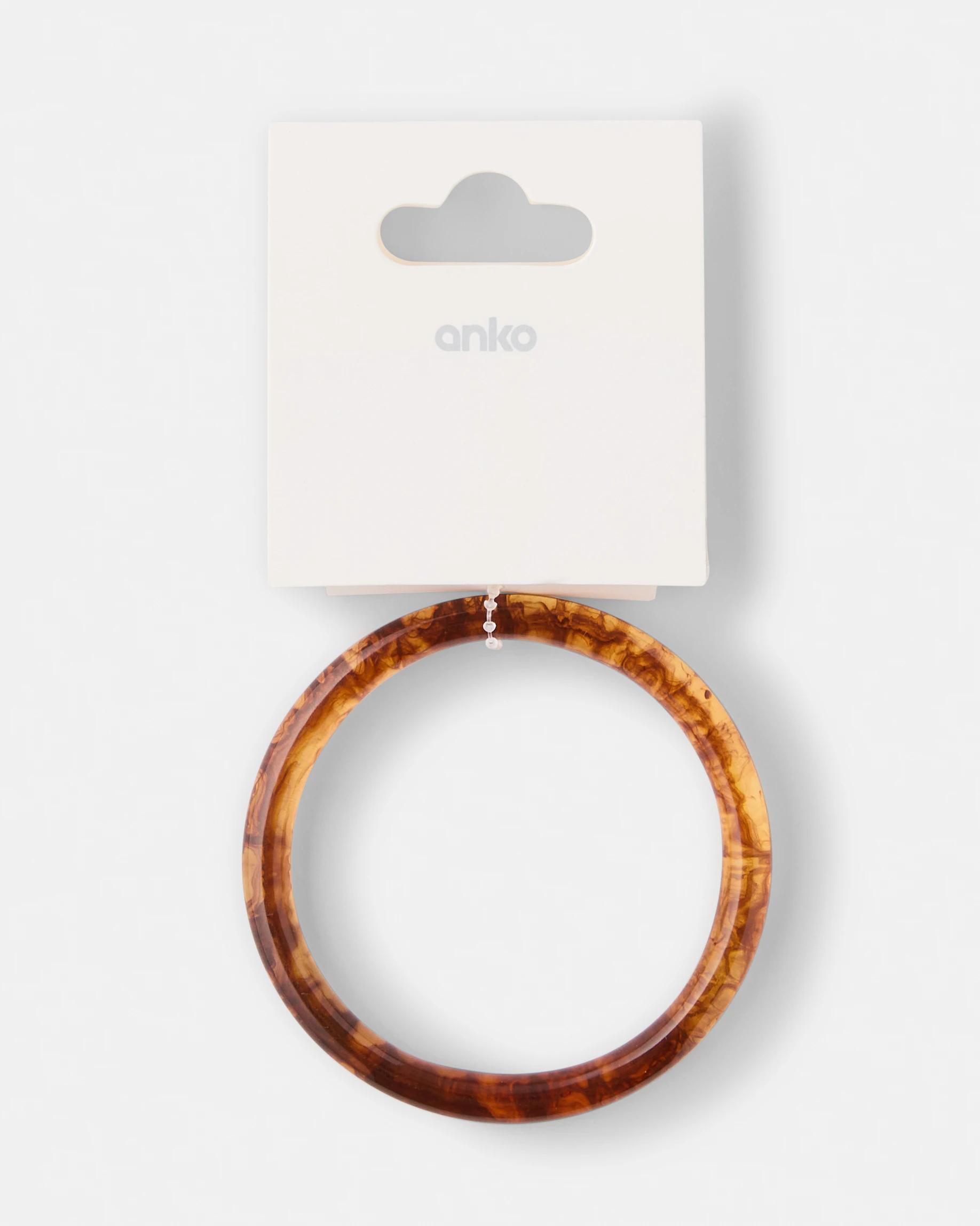 4 Thin Acrylic Bangle - Brown Brown, 4 of 4