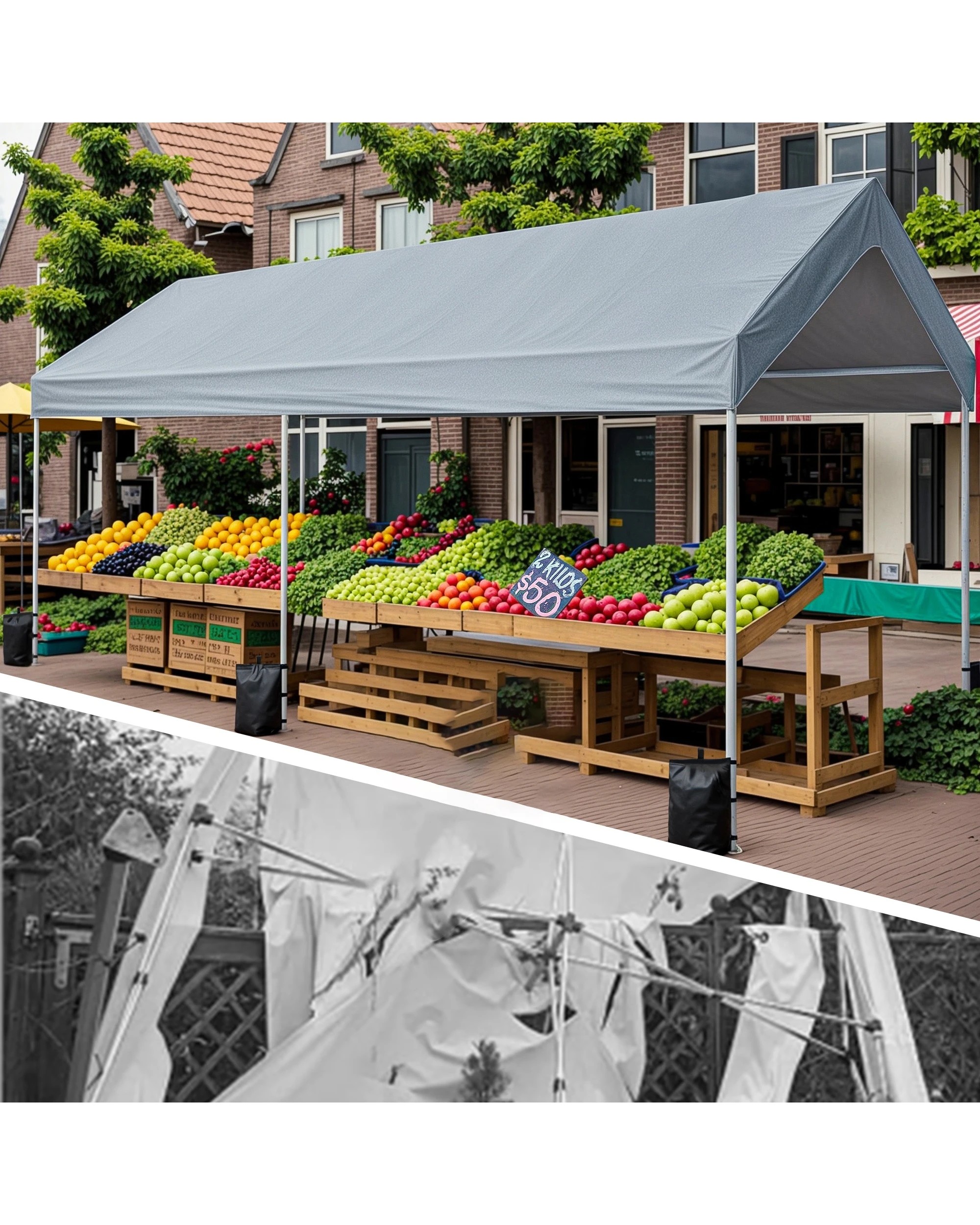 6 Advwin Canopy Tent Weights Bags 4 Pack, 6 of 7