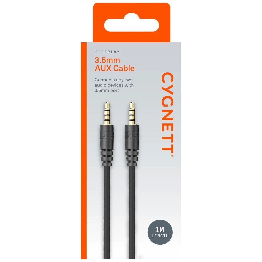 5 Cygnett FreePlay Silicone 3.5mm AUX Cable 1m Black, 5 of 5