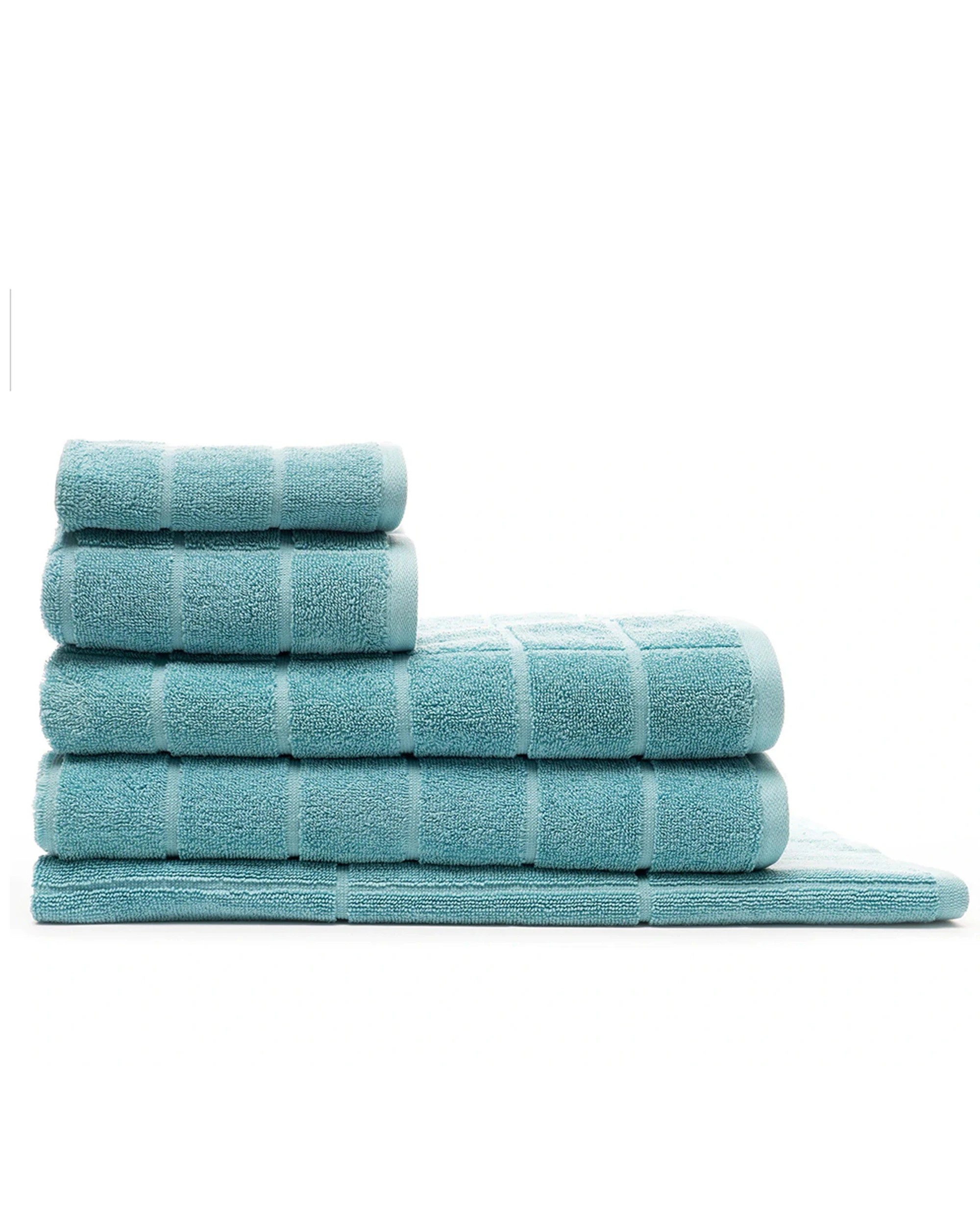 1 5pc Sheraton Luxury Maison Subway Towel Pack 100% Cotton Aqua Mist
 - Blue, 1 of 4