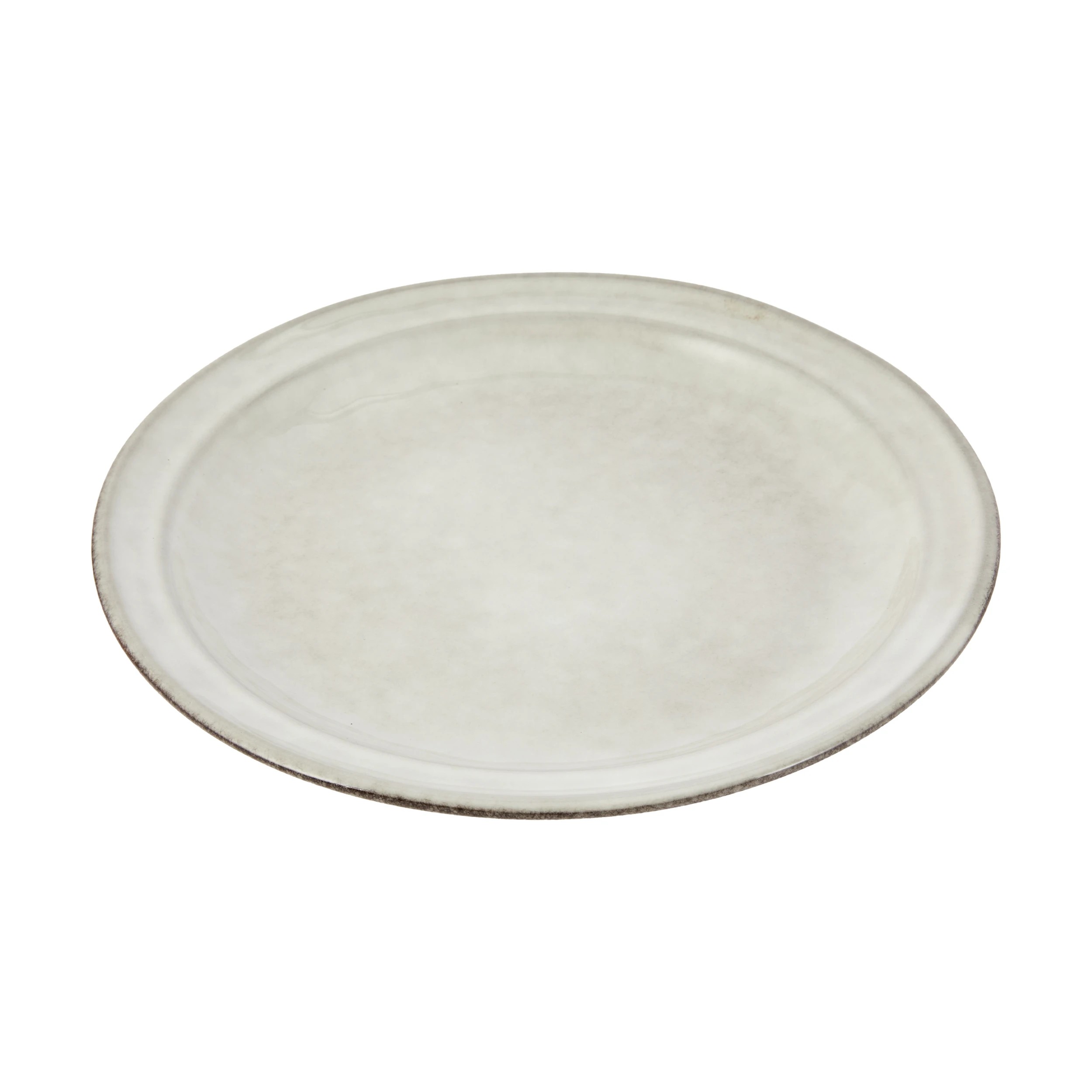 1 Grey Rim Dinner Plate, 1 of 4