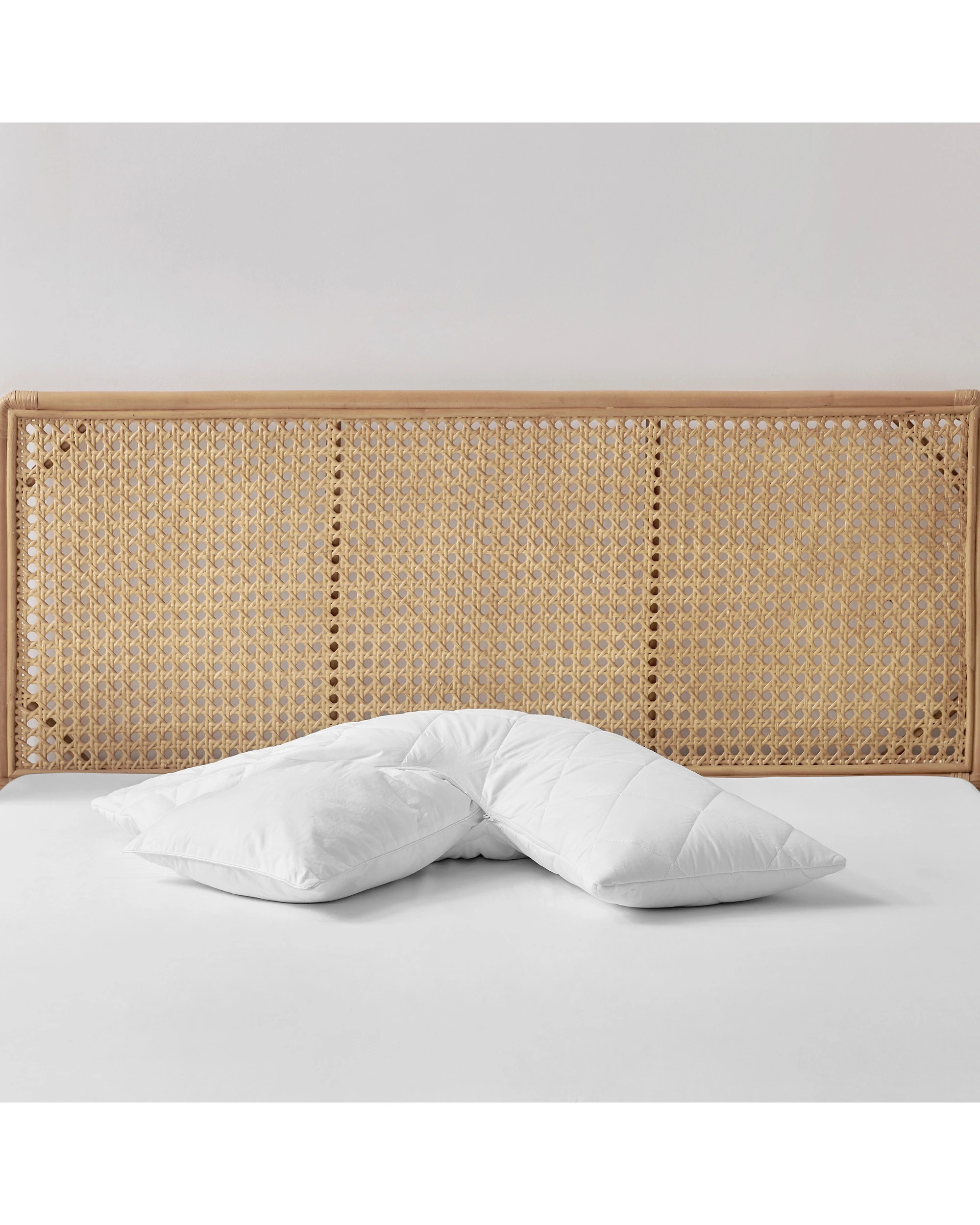 8 ESSN Healthguard Allergy Sensitive Cotton Cover Quilted Waterproof Pillow Protector (Twin Pack) V shape - White, 8 of 9