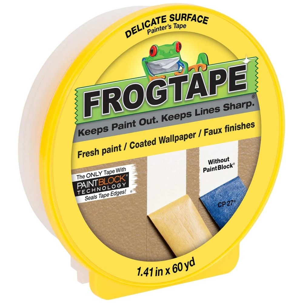 1 FrogTape Delicate Surface Tape 36mmx55m Yellow, 1 of 7