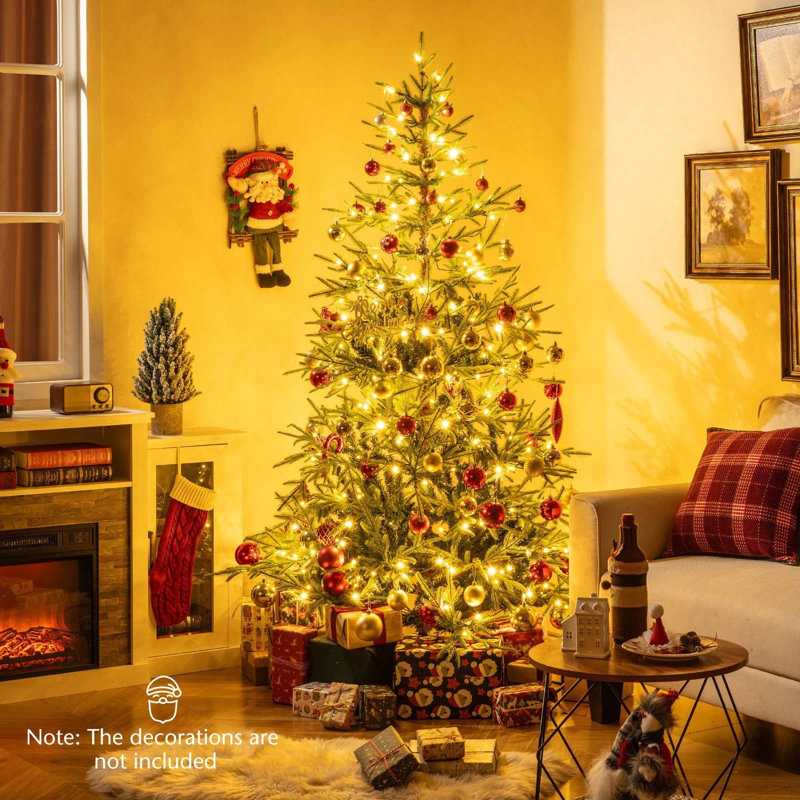 2 Costway 1.8M Christmas Tree 11 Light Mode 530 PE Tips Xmas Tree Decor Gift, 2 of 4