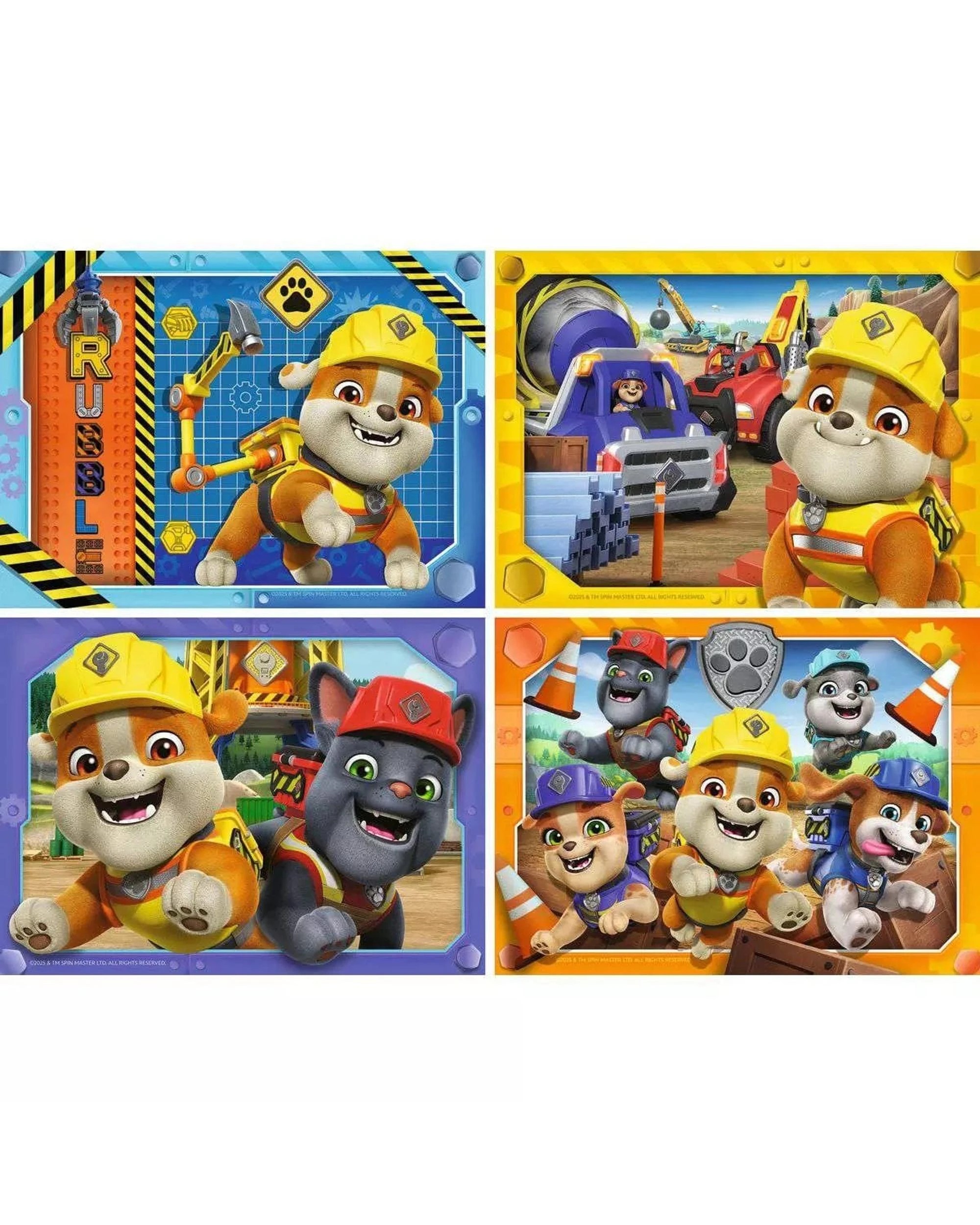 2 Ravensburger Paw Patrol Rubble and Crew 4 in a Box 12/16/20/24 Piece Jigsaw Puzzle 4 Pack, 2 of 6