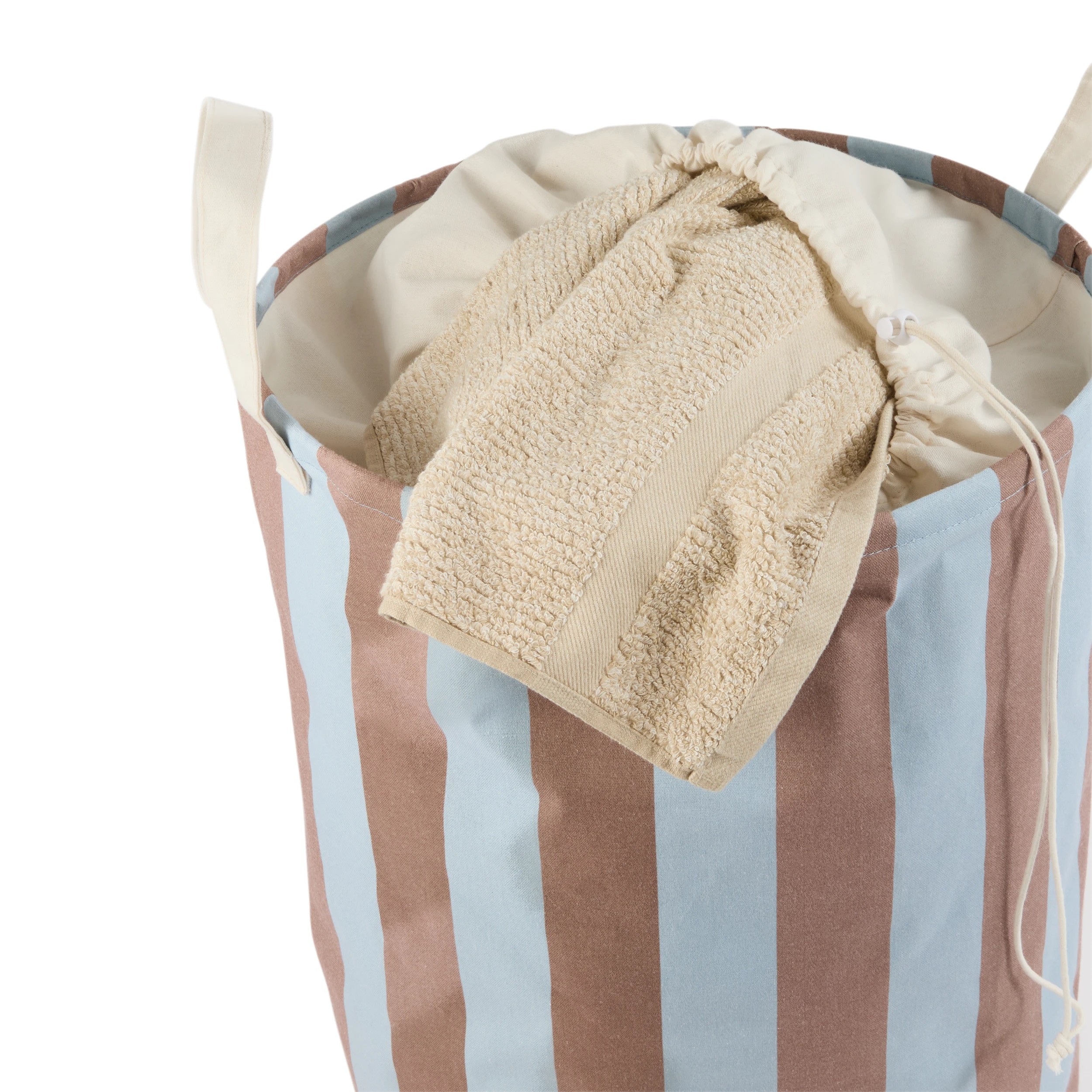 7 Striped Pop Up Laundry Hamper - Chocolate and Blue, 7 of 9