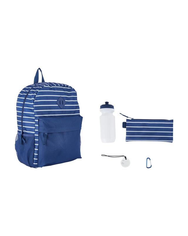 5 Piece Stripe Backpack
