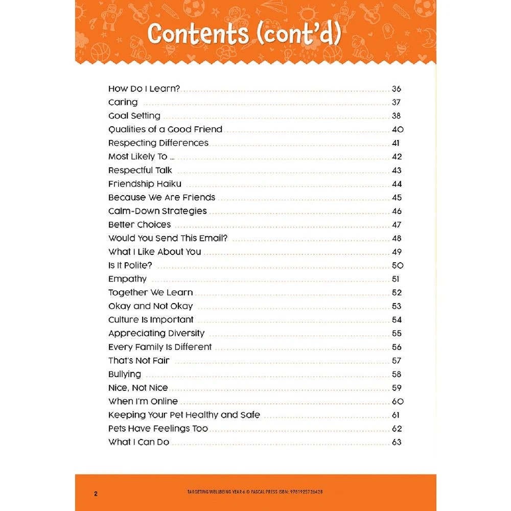 3 Targeting Wellbeing Year 6, 3 of 8