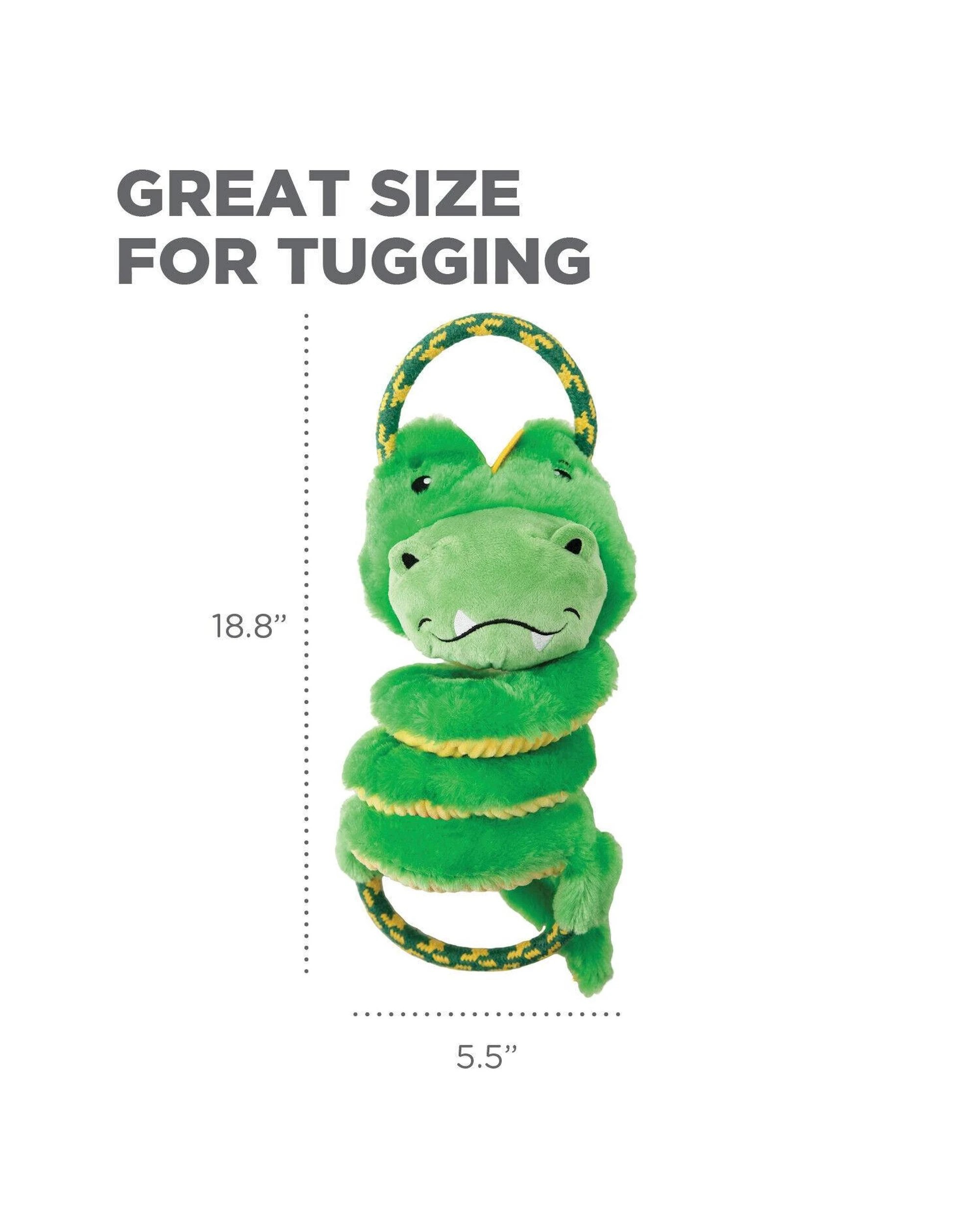 5 Outward Hound Springys Gator Interactive Plush Dog Squeaker Toy, 5 of 9