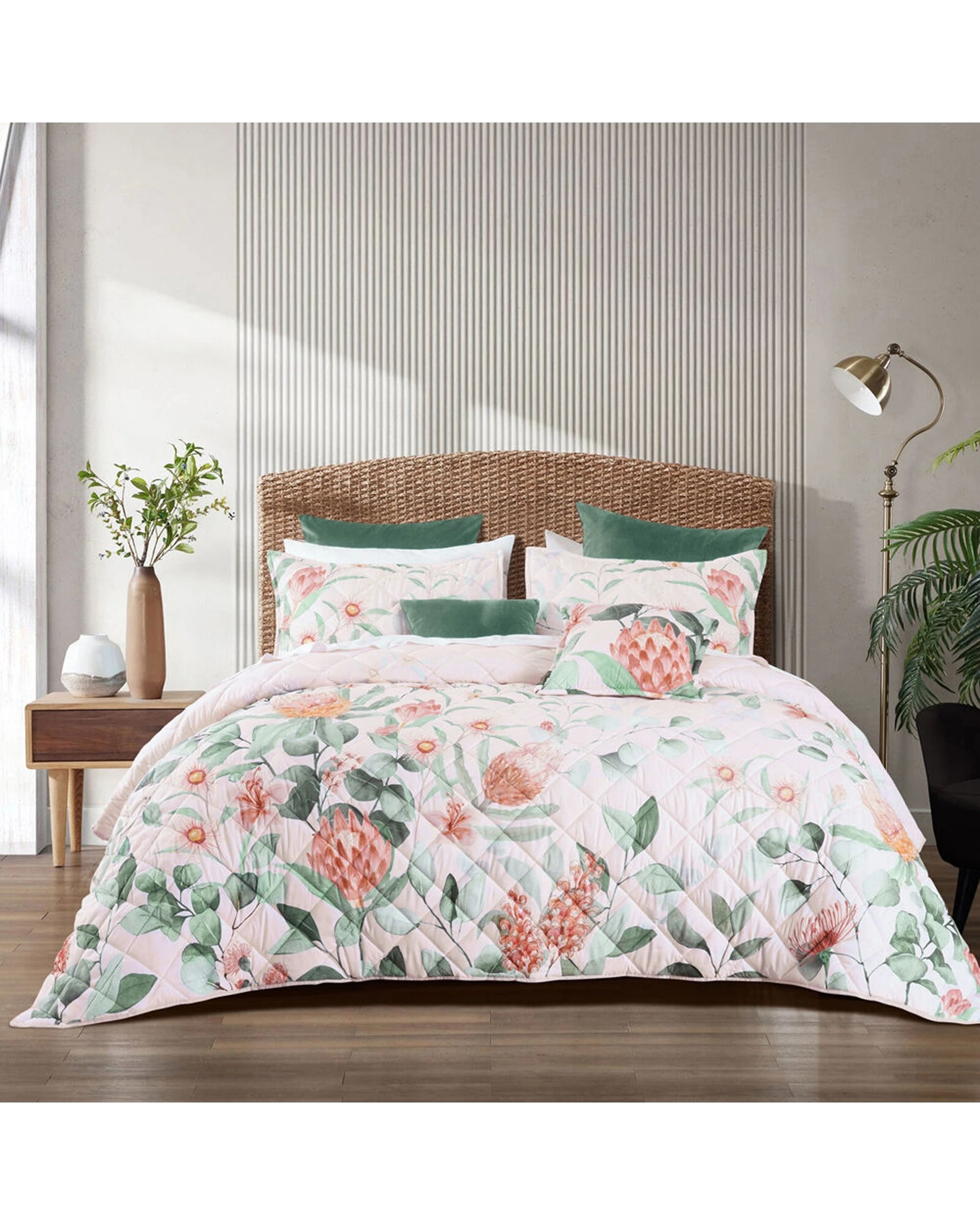 1 Bianca Sidney King Polyester Bedspread And Pillowcase Set Floral Design - Multi, 1 of 4