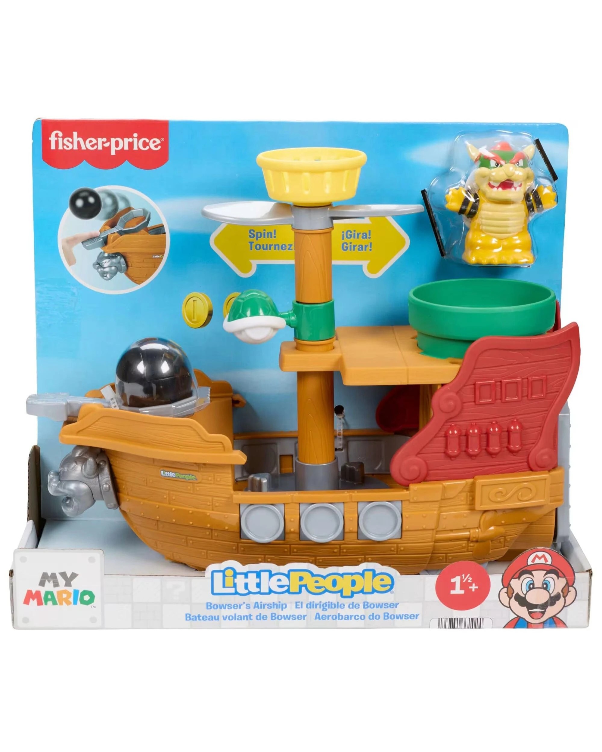 1 Fisher-Price Little People My Mario Bowser's Airship Playset, 1 of 6