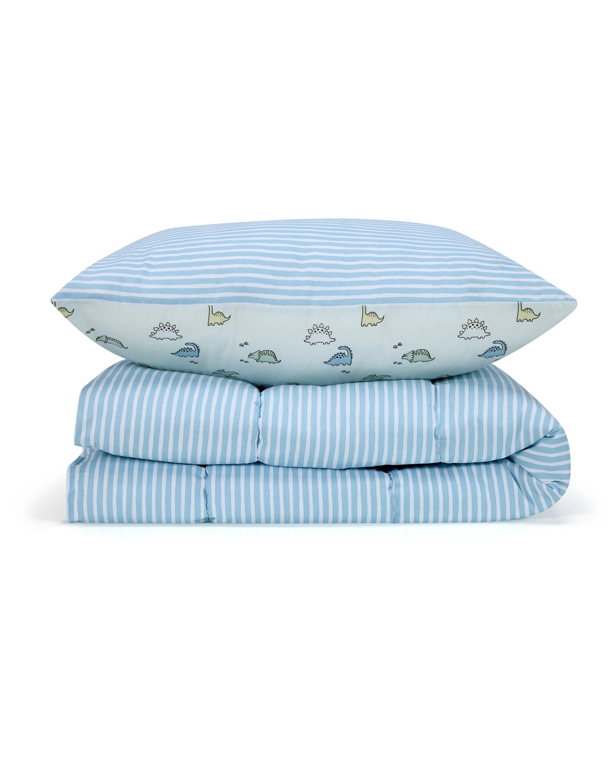 3 Reversible Cotton Cover Cot Comforter Set - Dino, 3 of 6