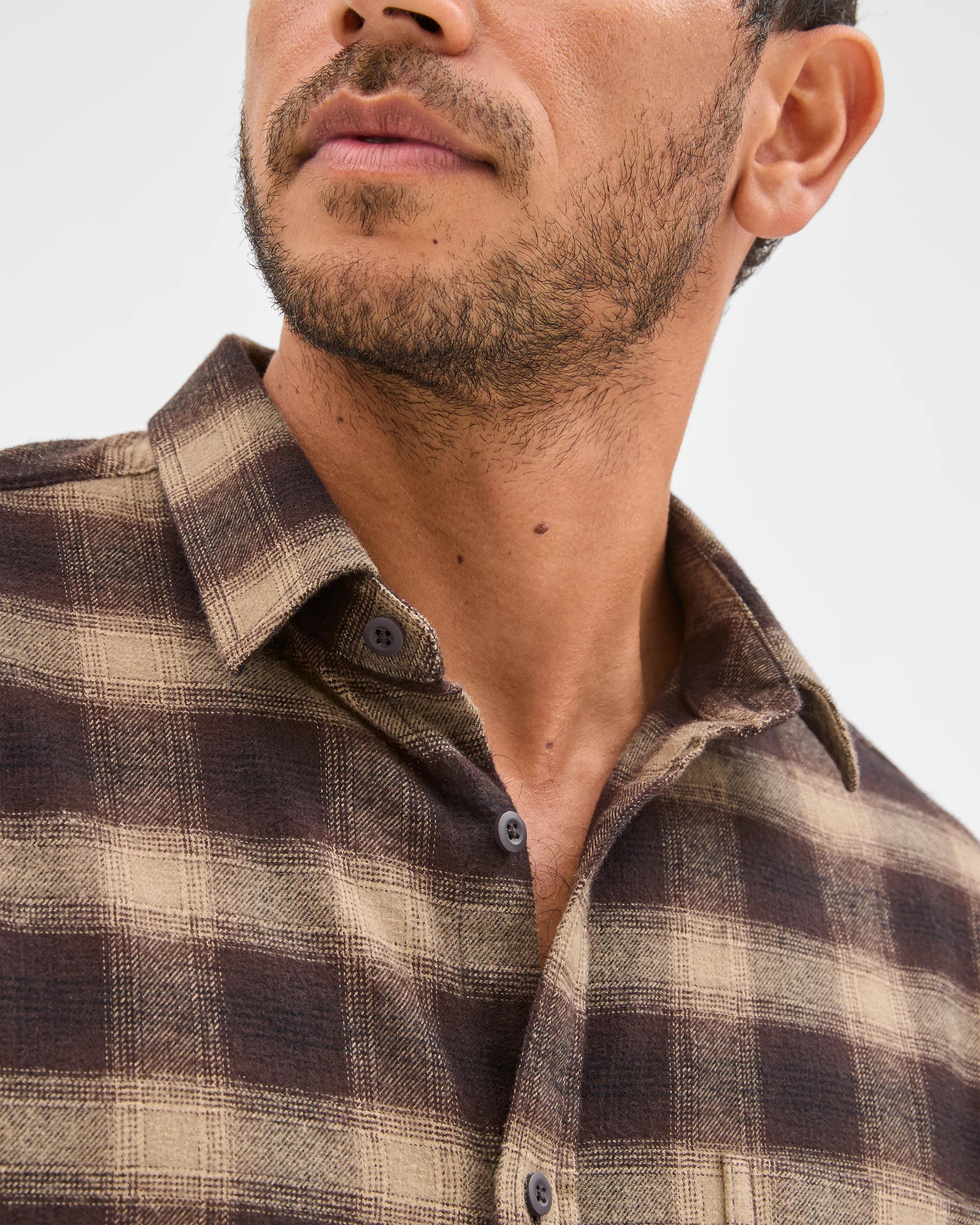 3 Target Australian Cotton Long Sleeve Flannelette Shirt CHOCOLATE, 3 of 6