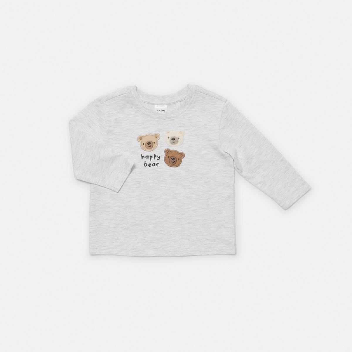 3 3 Pack Long Sleeve T-shirts Bge Bear, 3 of 8