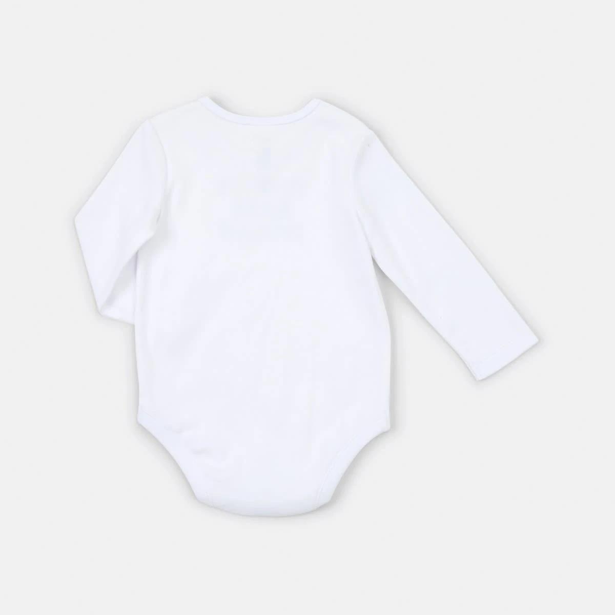 2 Long Sleeve Print Bodysuit Wht Bestie, 2 of 4