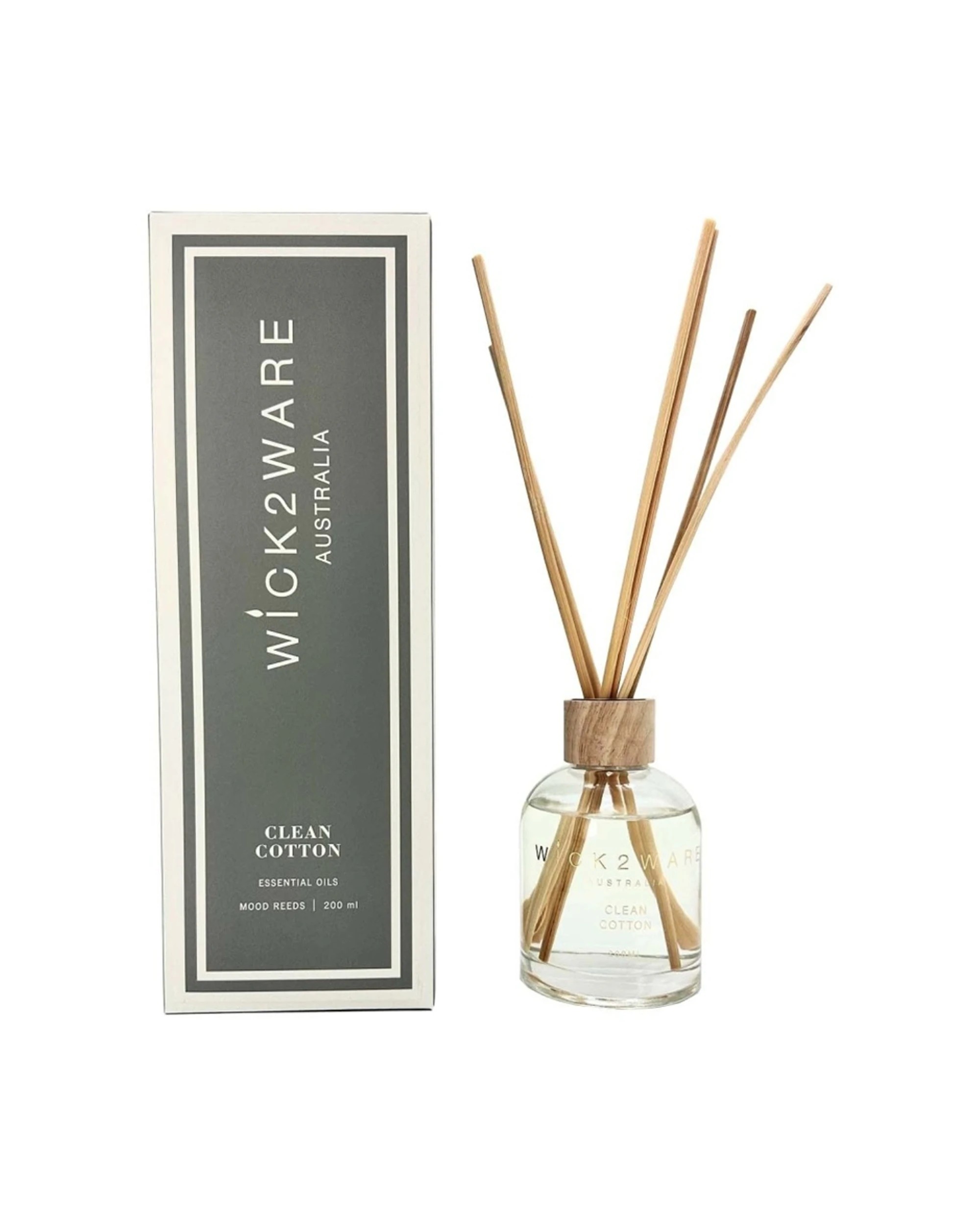 1 Wick2Ware Scented Reed Diffuser Home Fragrance Clean Cotton 200ml - Multi, 1 of 1