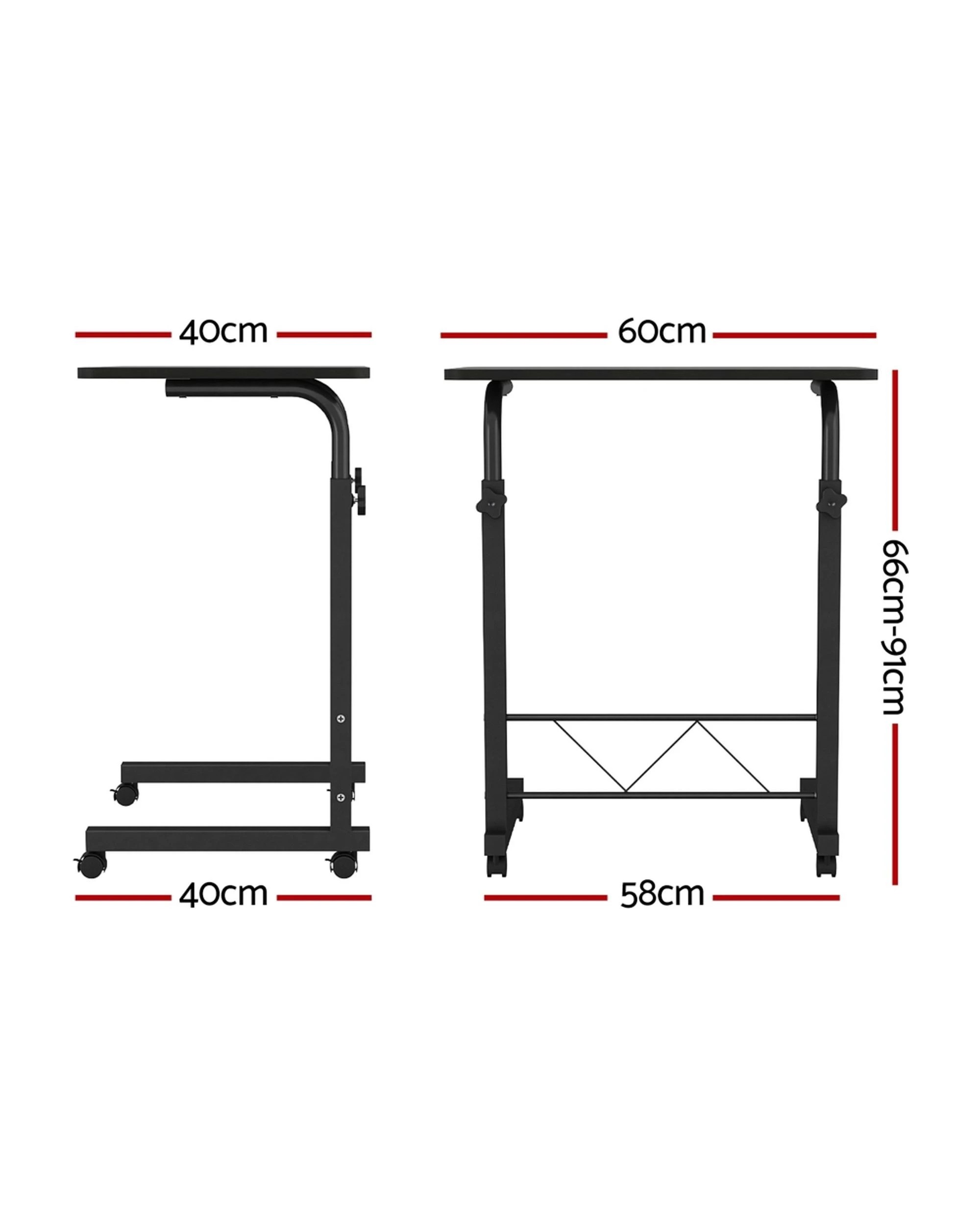 2 Artiss Laptop Desk Table Adjustable 60CM - Black, 2 of 7