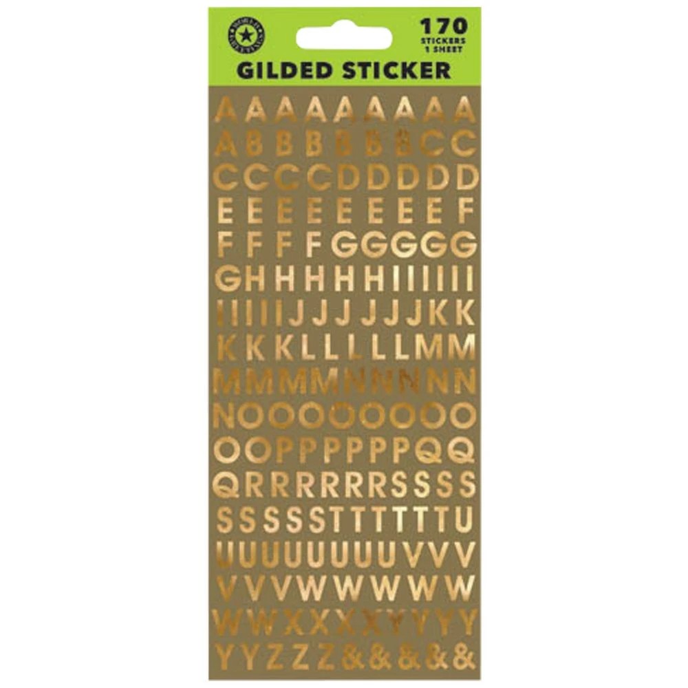 1 Artwrap FSC Sticker Sheets Gold Letters, 1 of 1